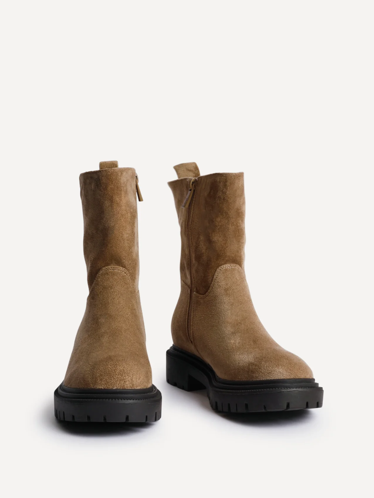 Bentley Sand Chunky Ankle Boots - Image 3