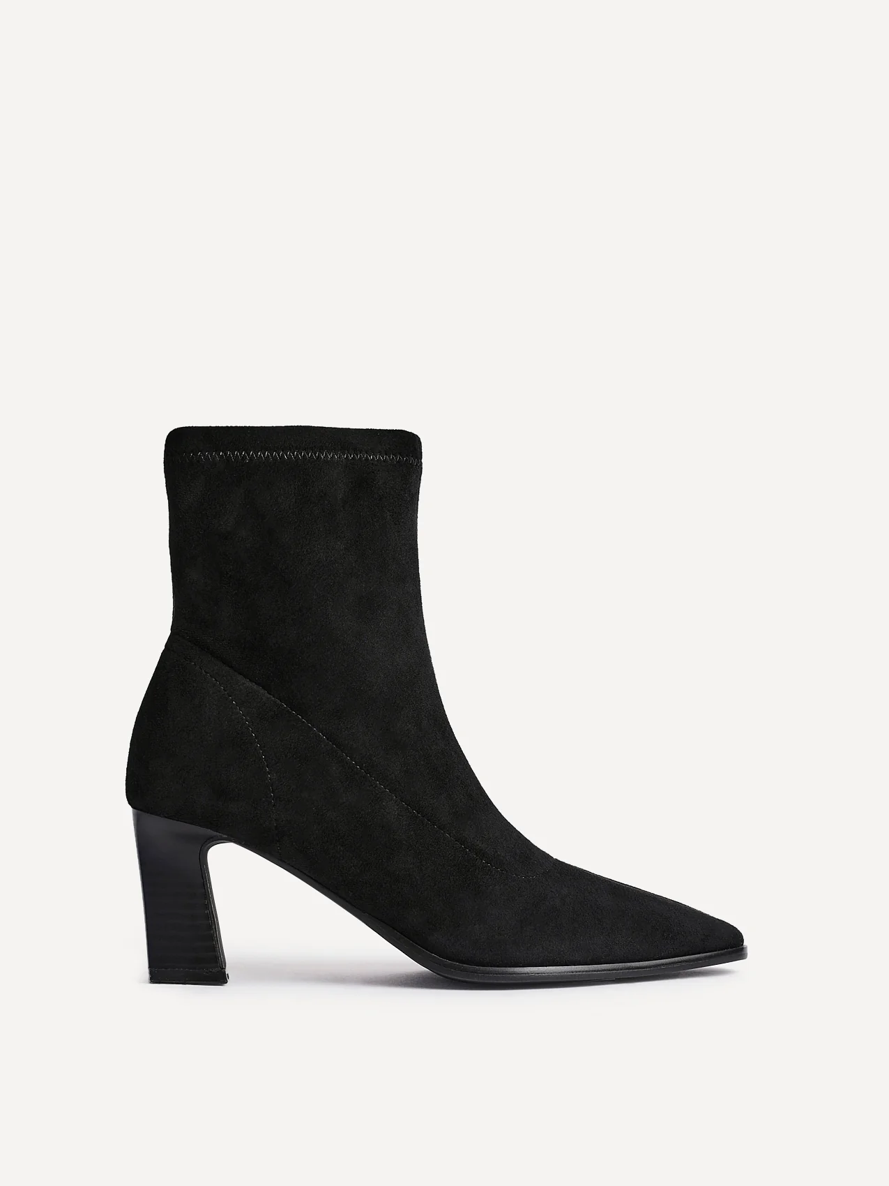 Blaze Black Sock Heeled Ankle Boots - Image 2