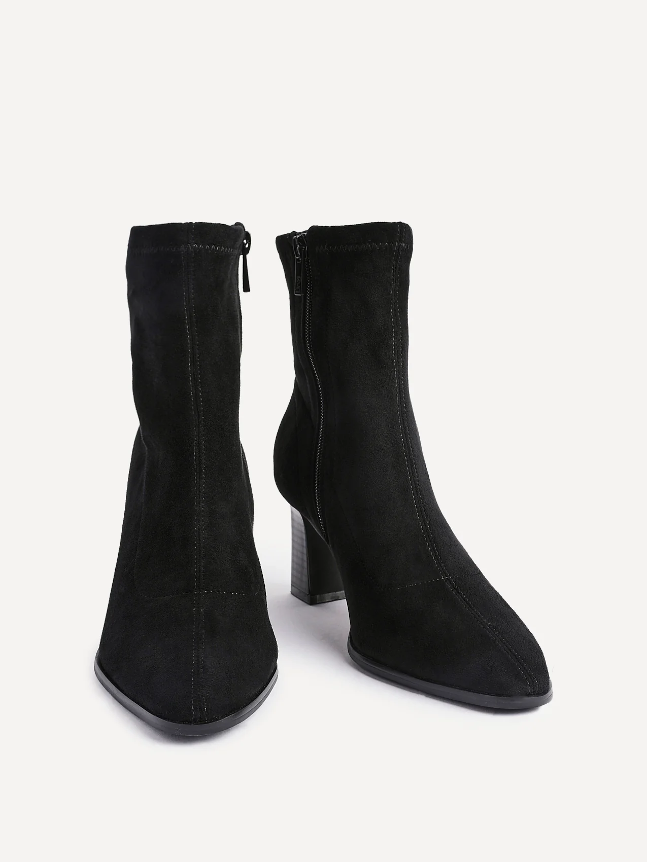 Blaze Black Sock Heeled Ankle Boots - Image 3