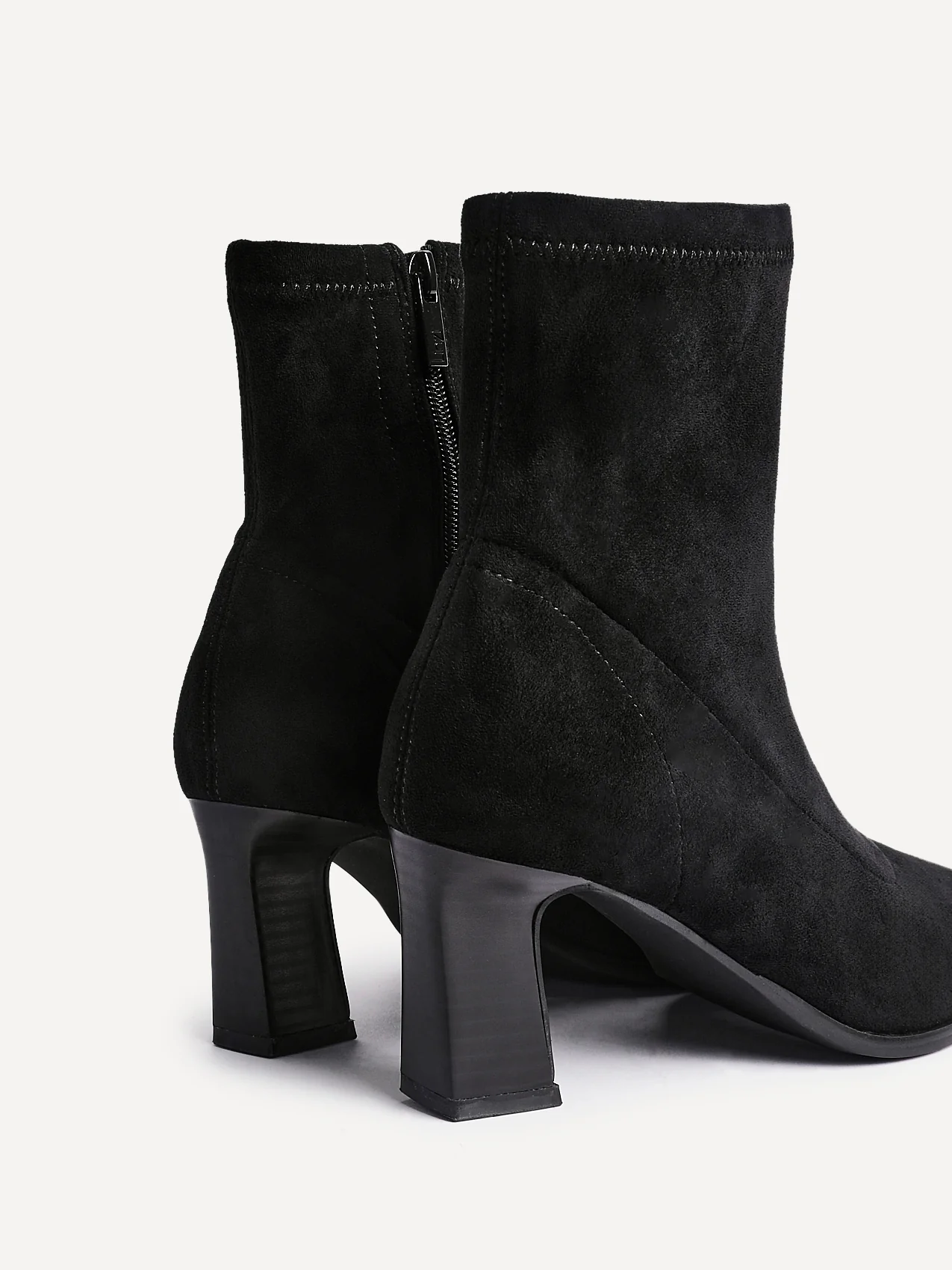 Blaze Black Sock Heeled Ankle Boots - Image 4