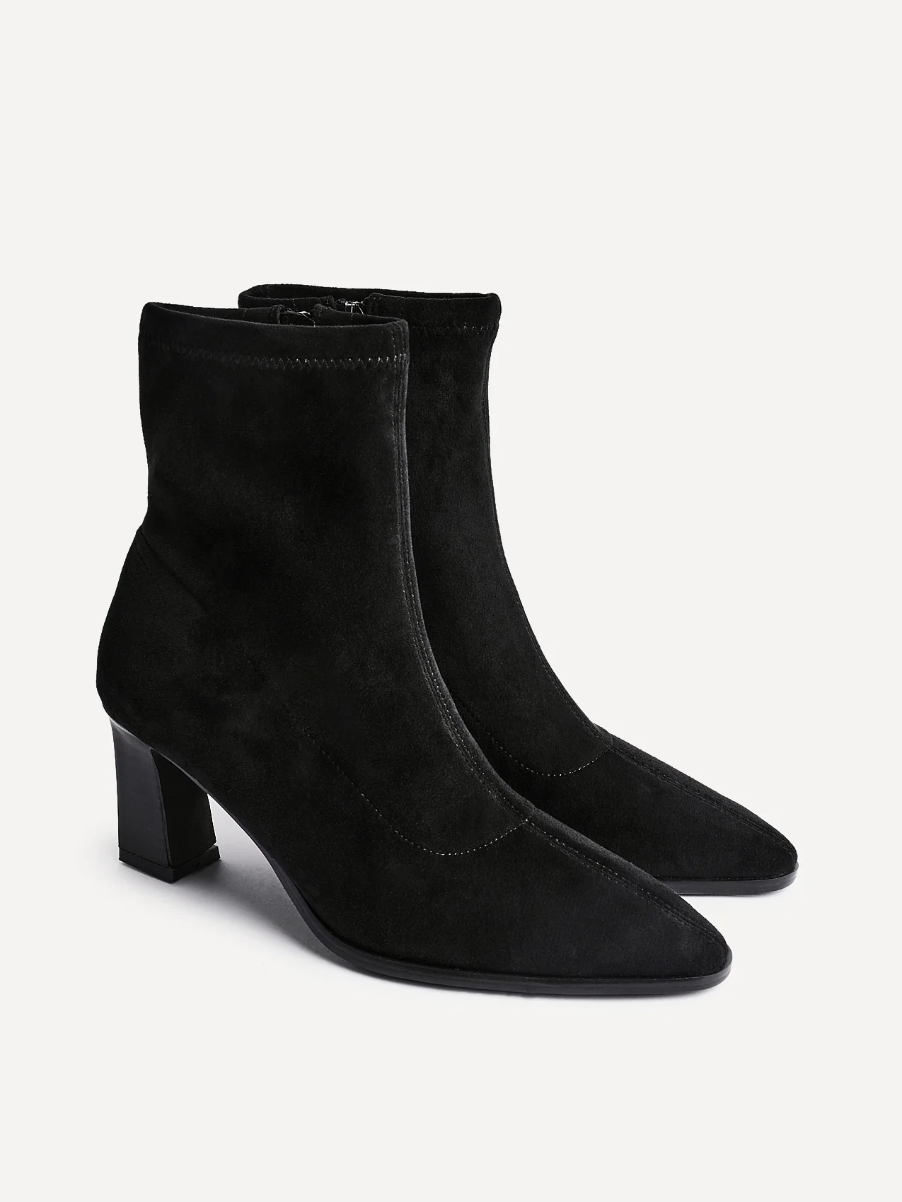 Blaze Black Sock Heeled Ankle Boots - Image 5
