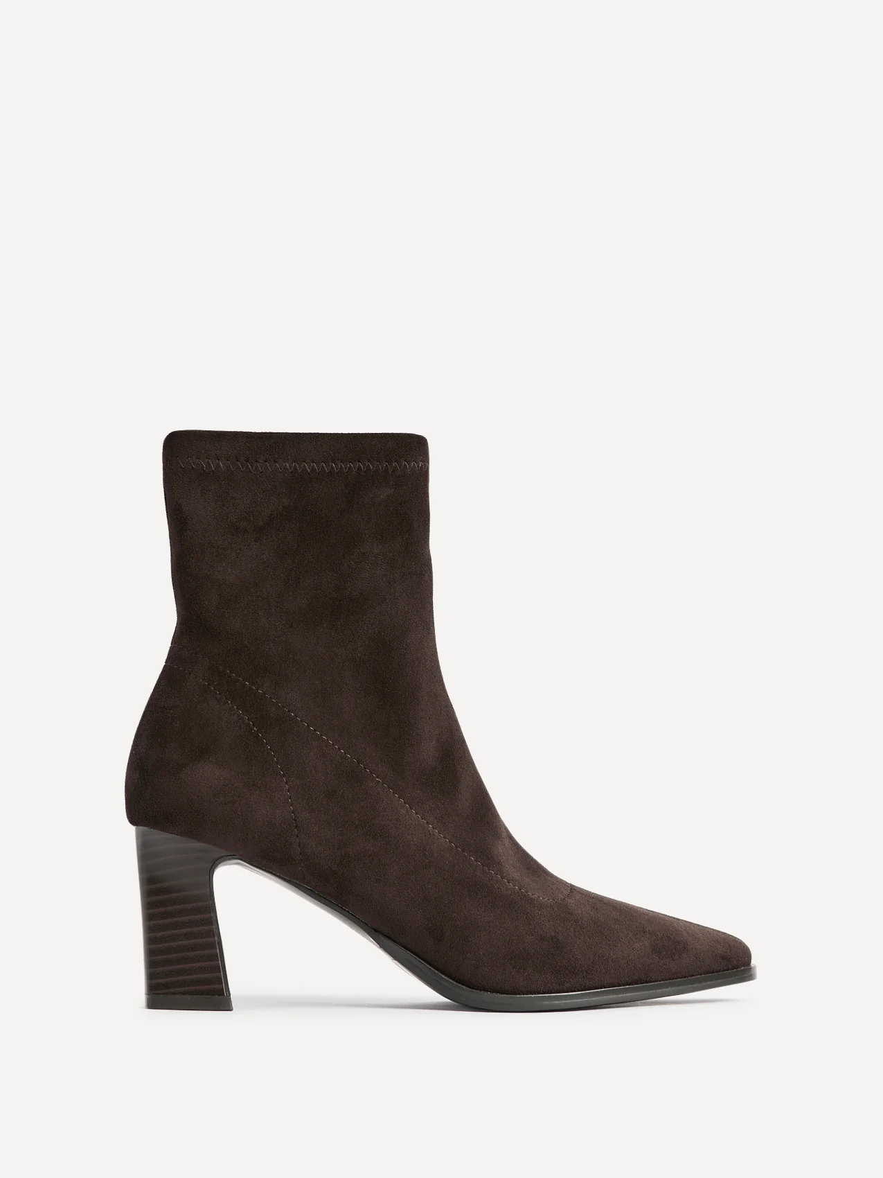 Blaze Brown Sock Heeled Ankle Boots - Image 2