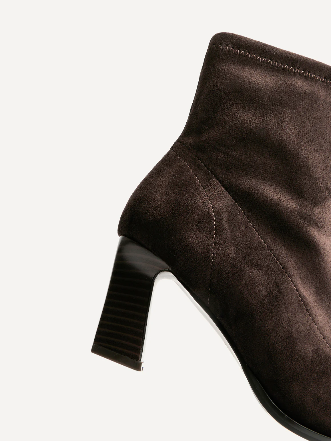 Blaze Brown Sock Heeled Ankle Boots - Image 5