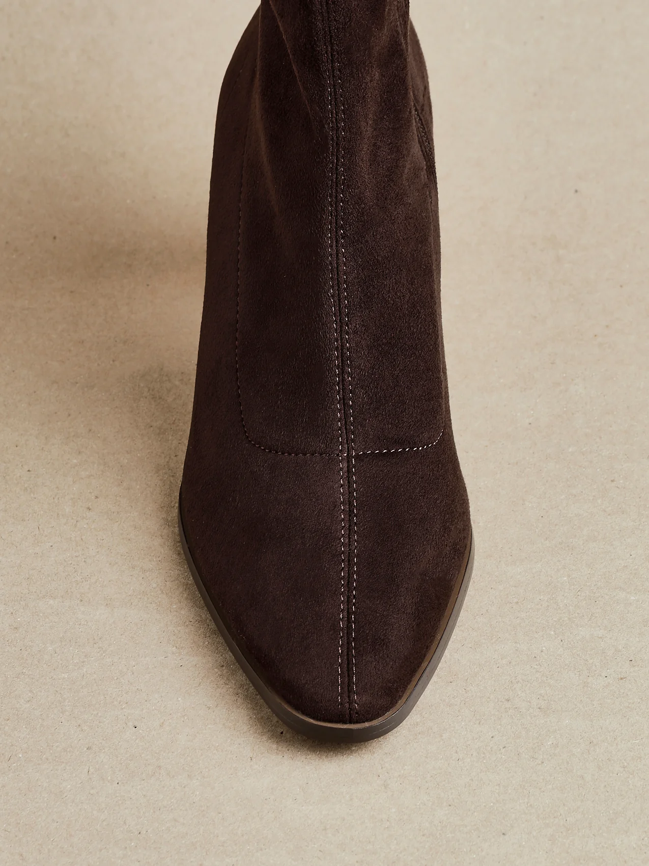 Blaze Brown Sock Heeled Ankle Boots - Image 6