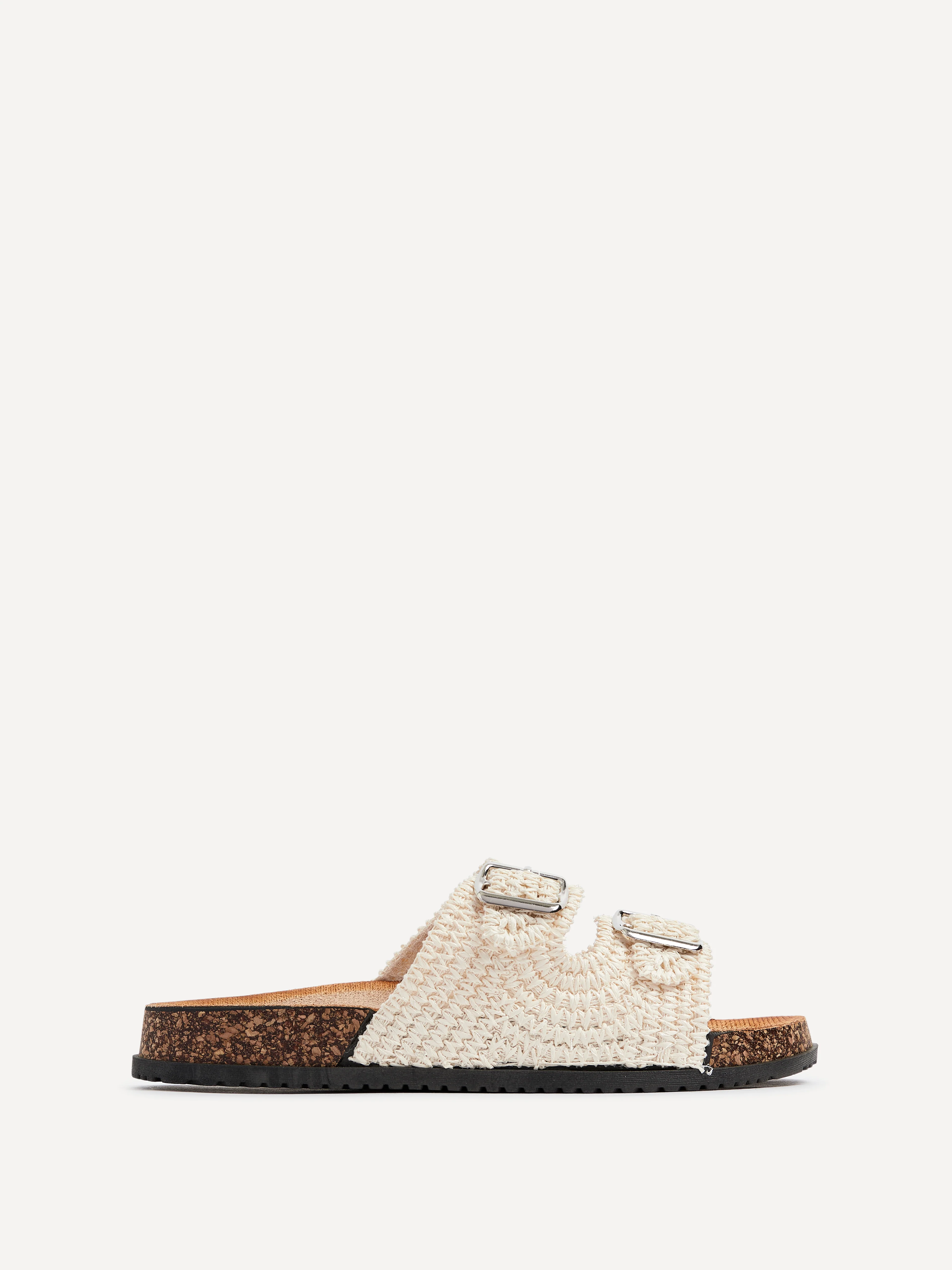 Brianna Beige Flat Sandals - Image 2
