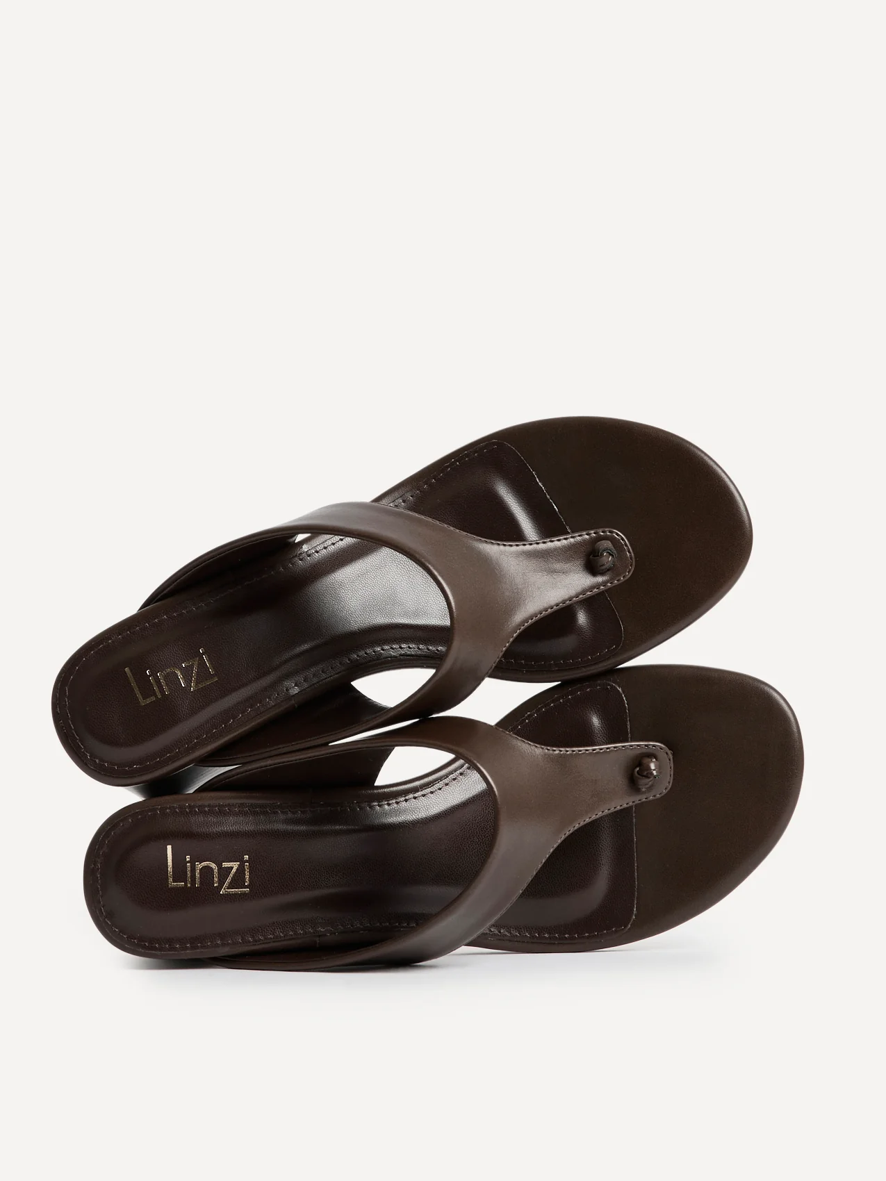 Briar Brown Toe Post Mule Heels - Image 5