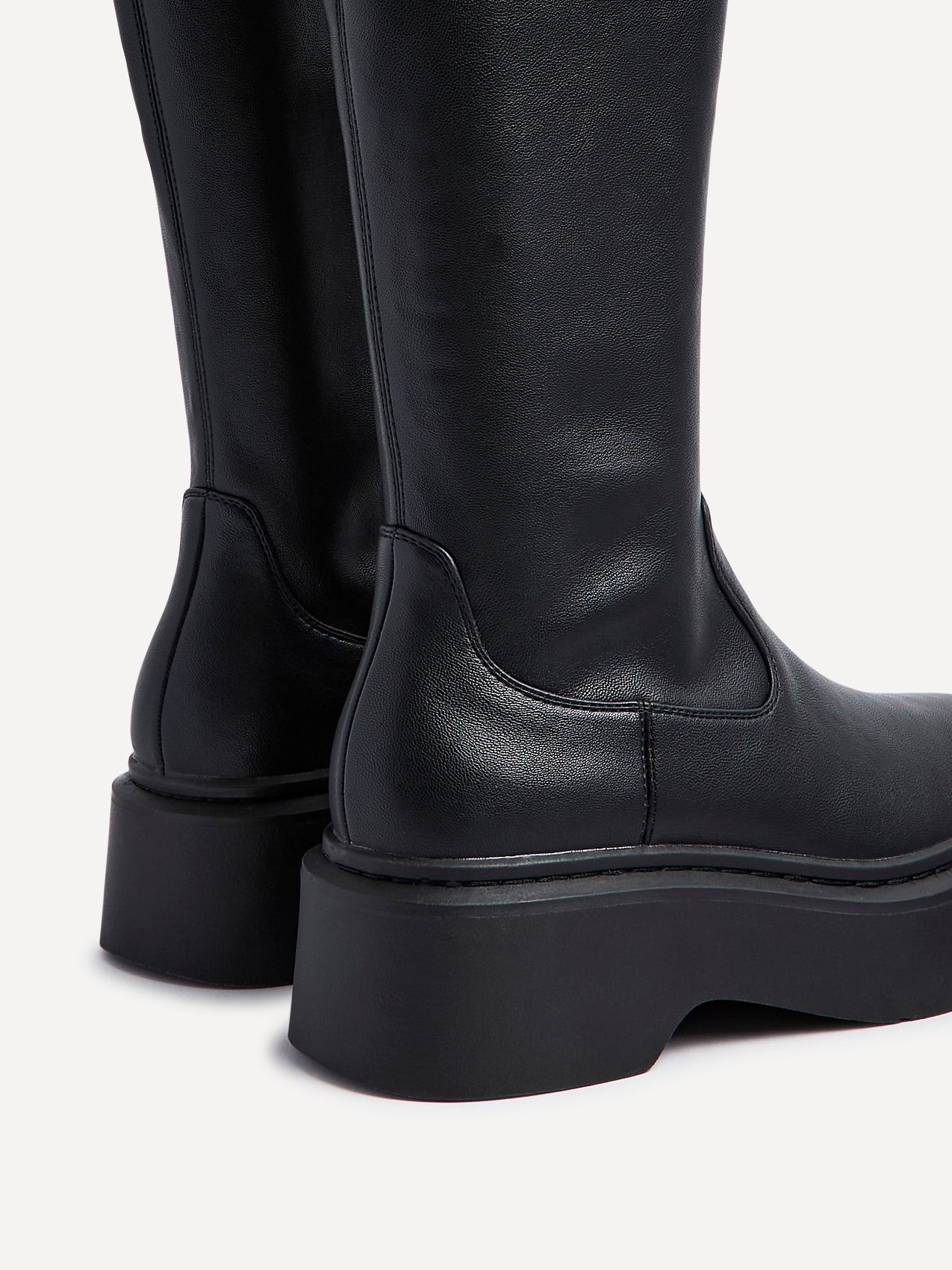 Bruna Black Long Stretch Boots - Image 5