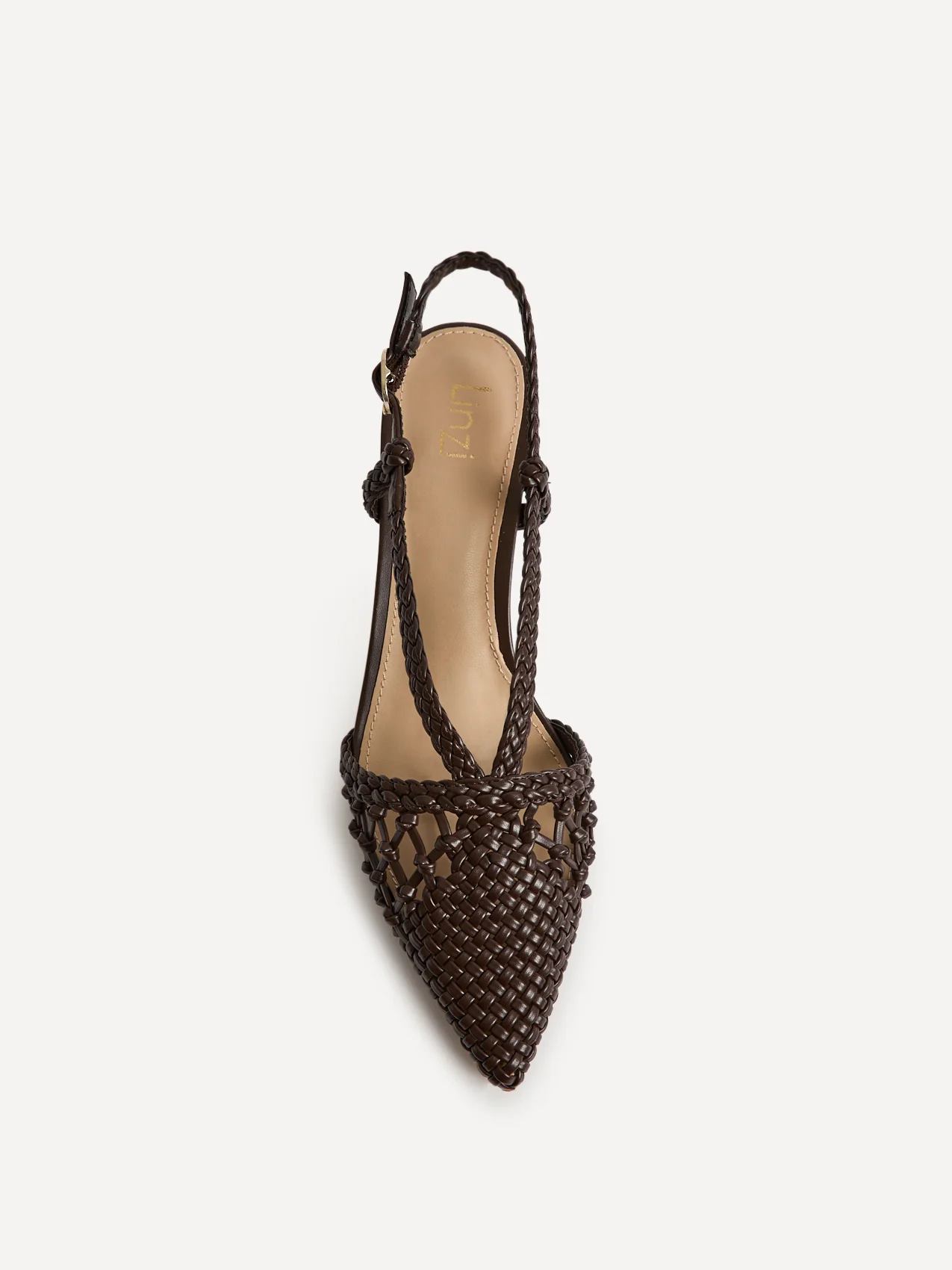 Cadence Brown Handwoven Court Heels - Image 4