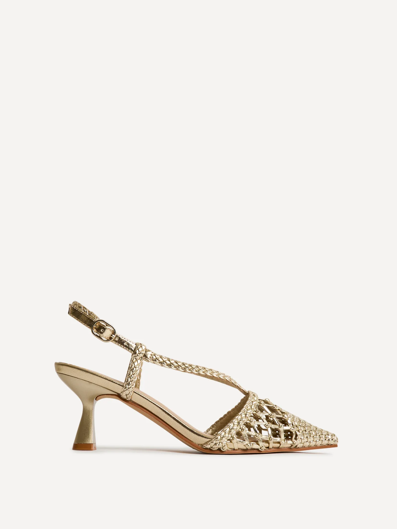 Cadence Gold Handwoven Court Heels - Image 2