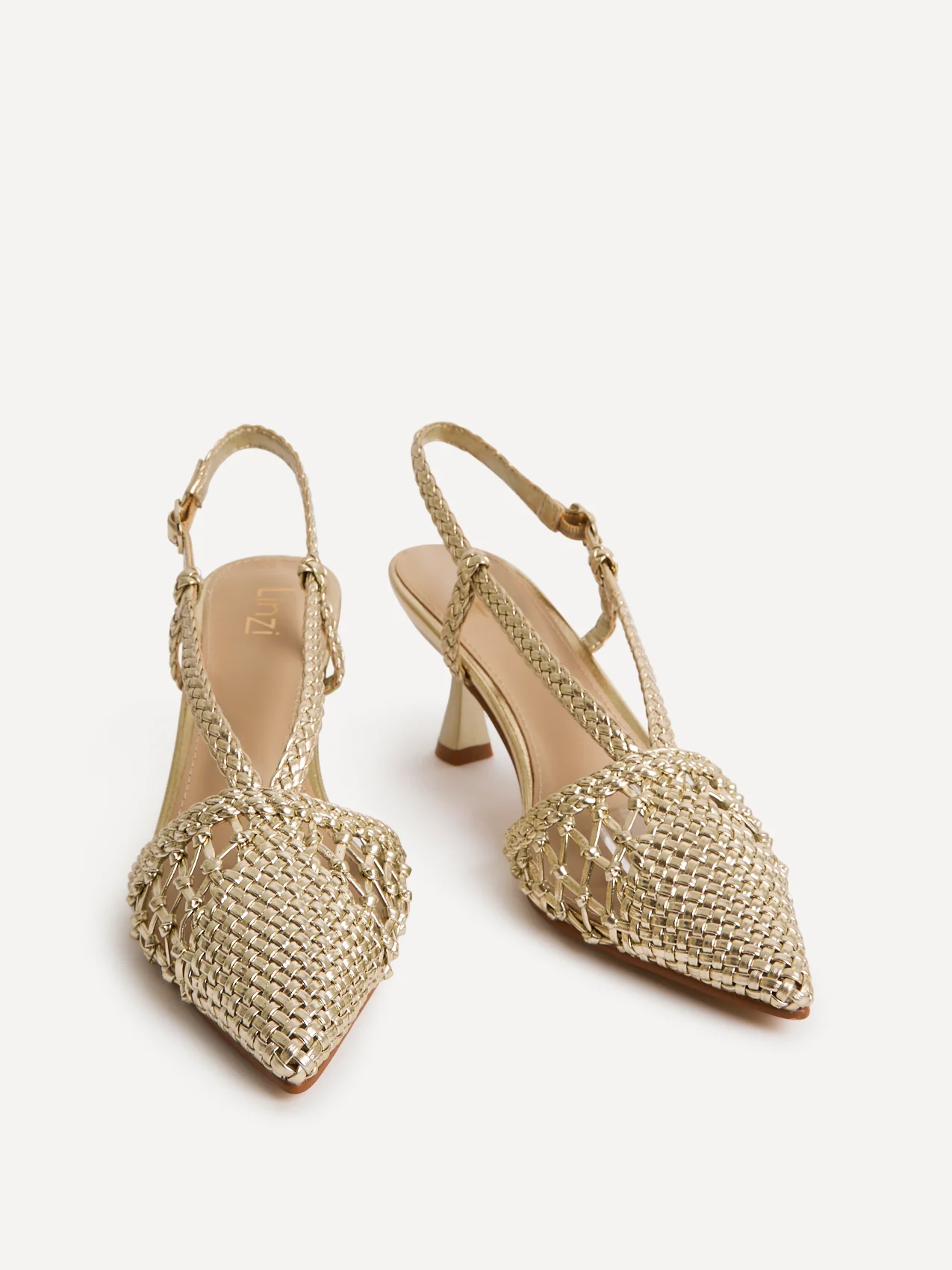 Cadence Gold Handwoven Court Heels - Image 3