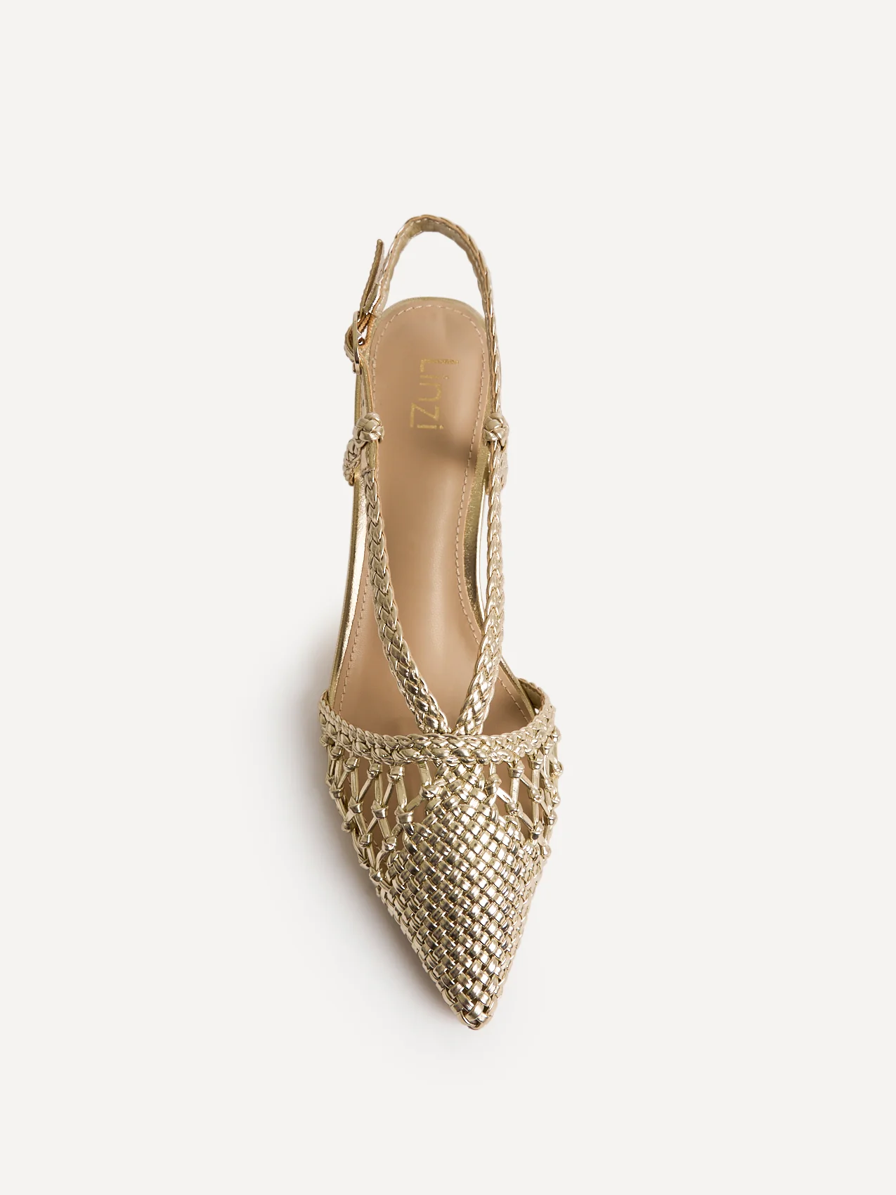 Cadence Gold Handwoven Court Heels - Image 4