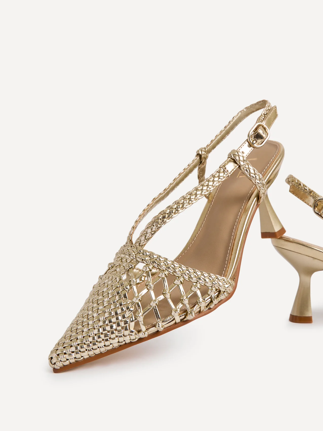 Cadence Gold Handwoven Court Heels - Image 5