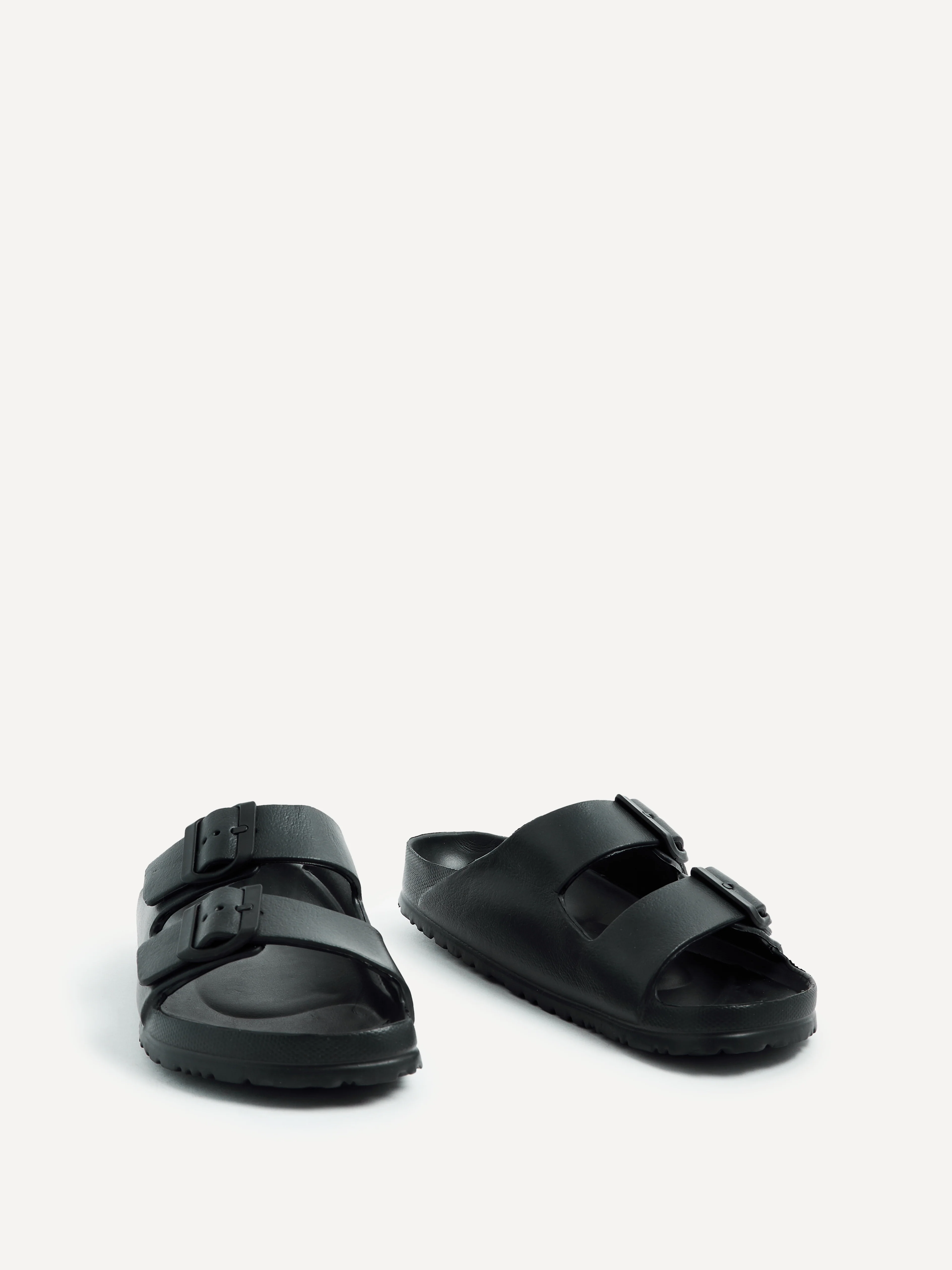 Candice Black Slip On Slider Sandals - Image 2