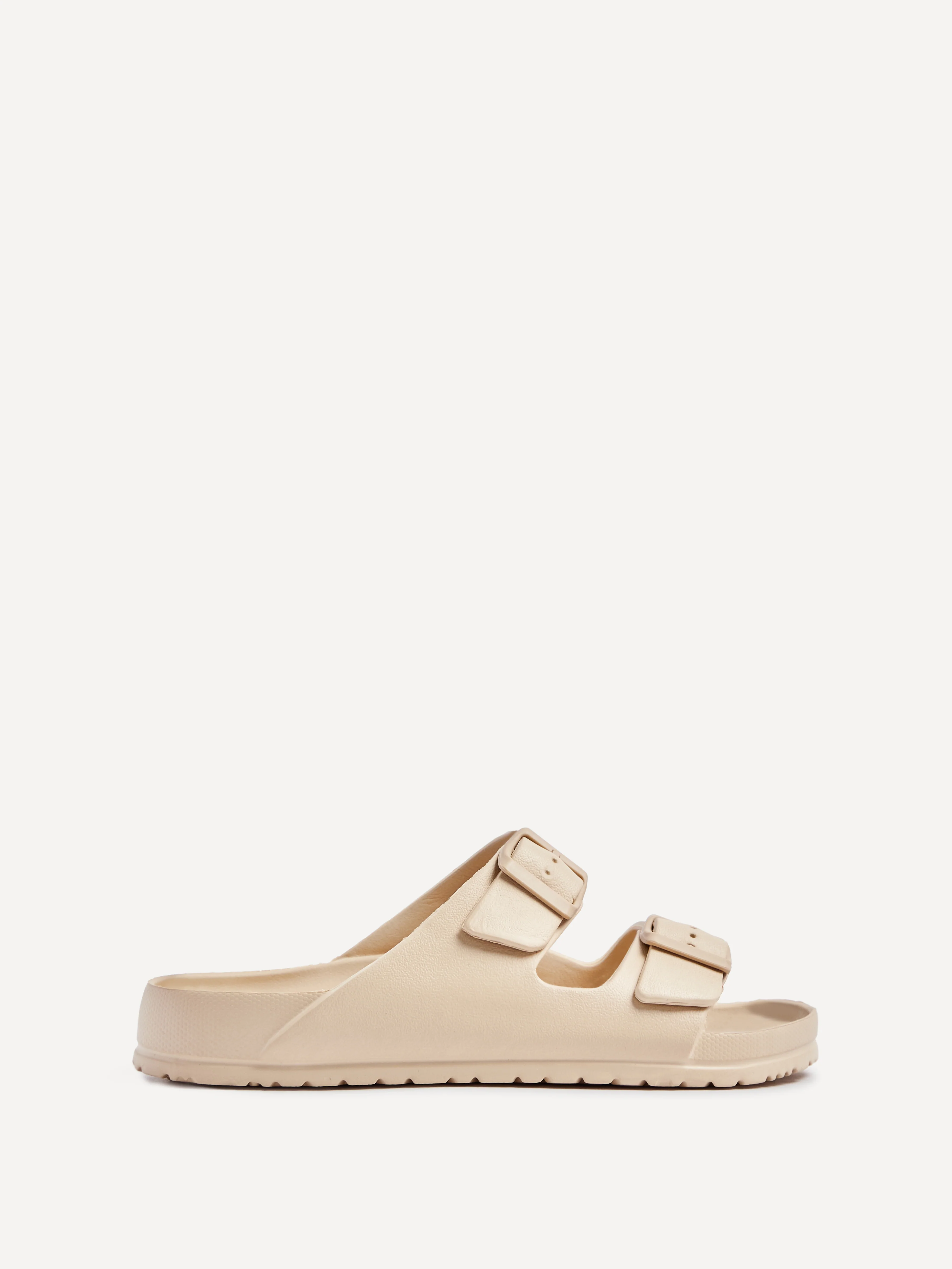 Candice Nude Slip On Slider Sandals