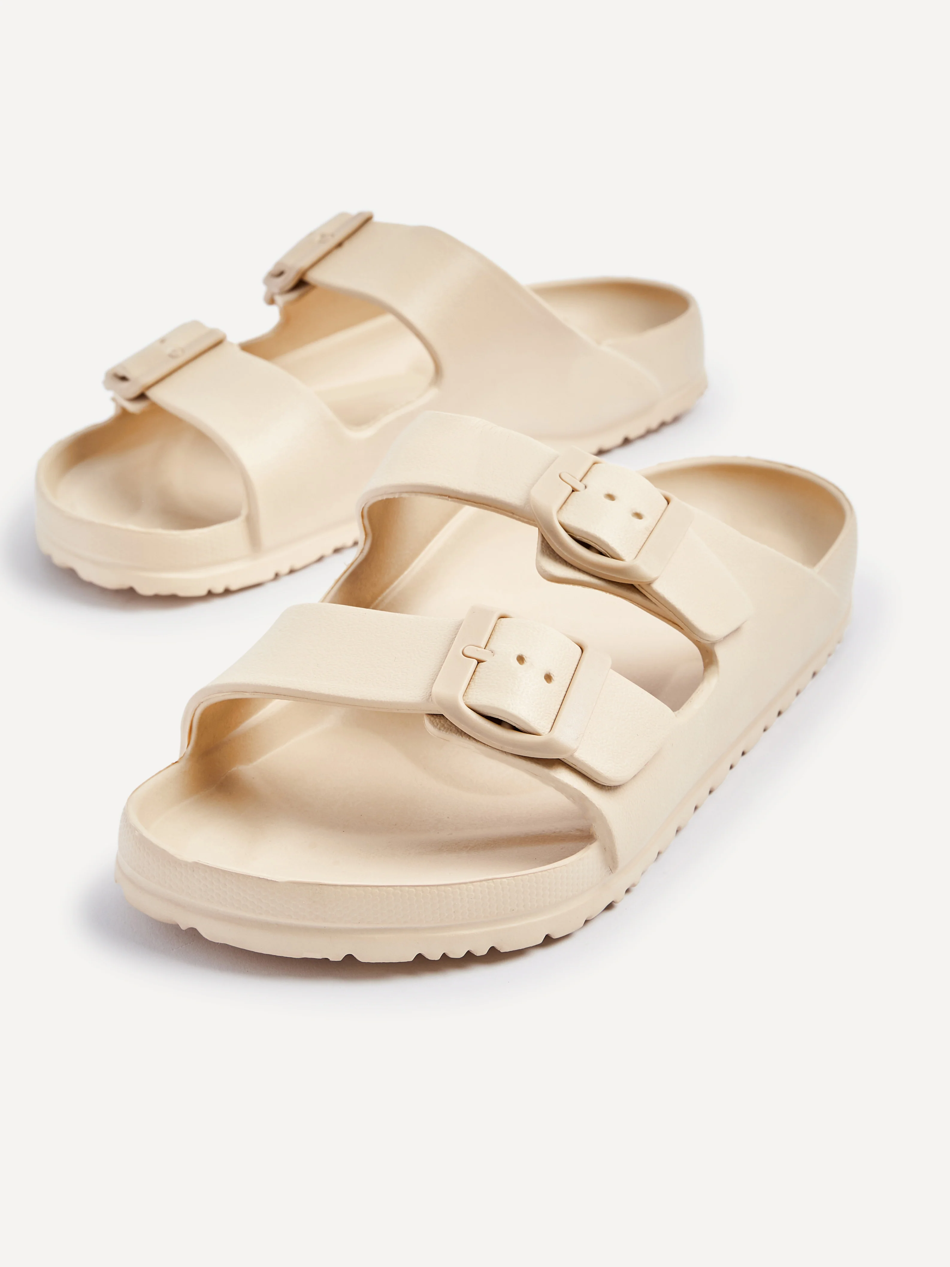 Candice Nude Slip On Slider Sandals - Image 3