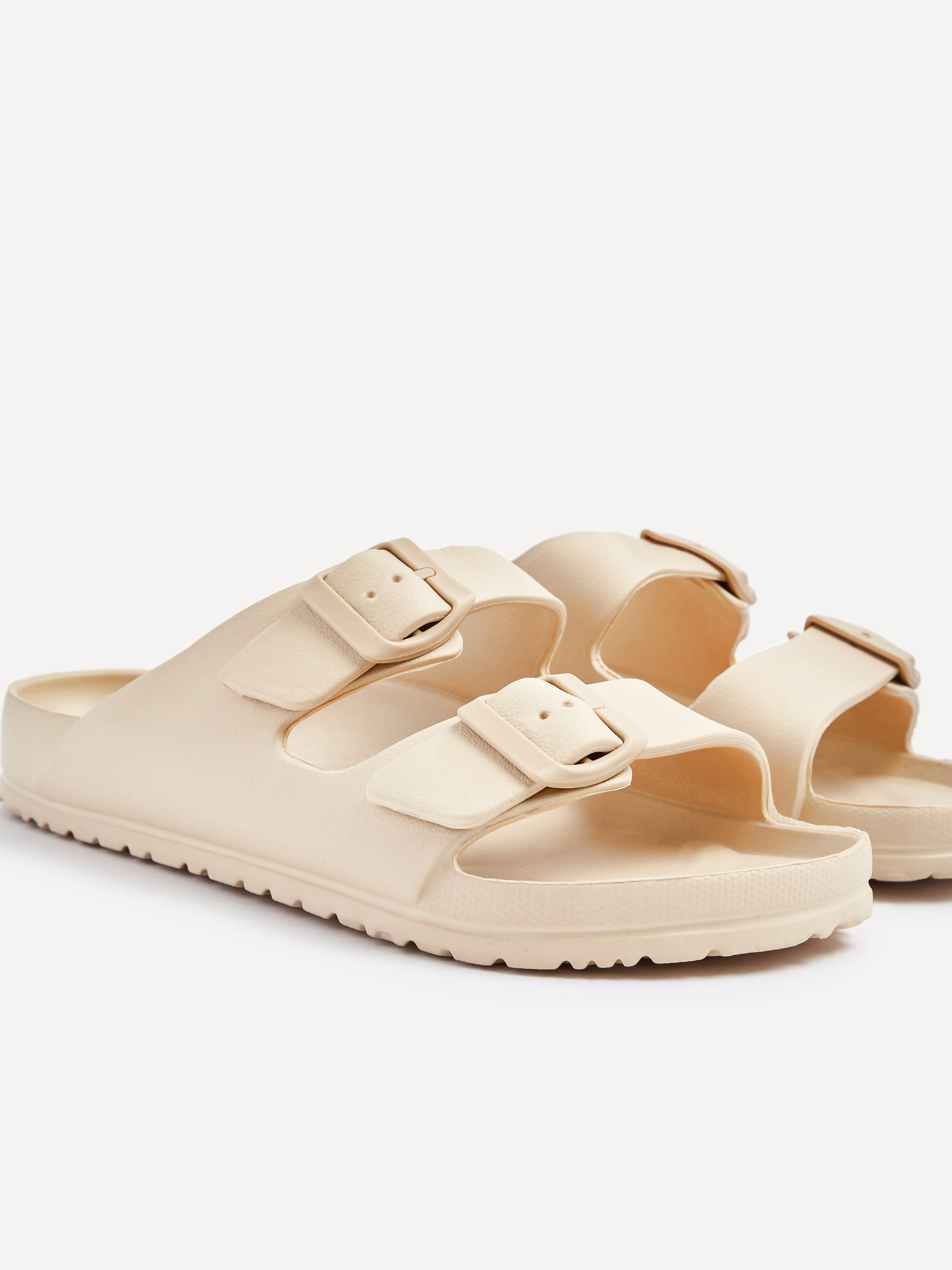 Candice Nude Slip On Slider Sandals - Image 4