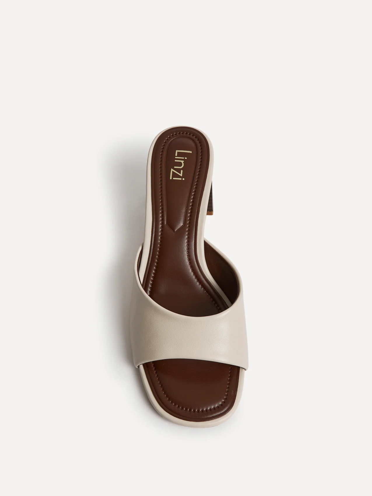 Cannes Ivory Faux Leather Mule Heels - Image 4
