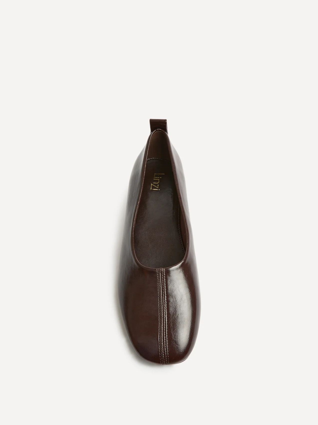 Capsule Brown Faux Leather Ballet Flats - Image 4