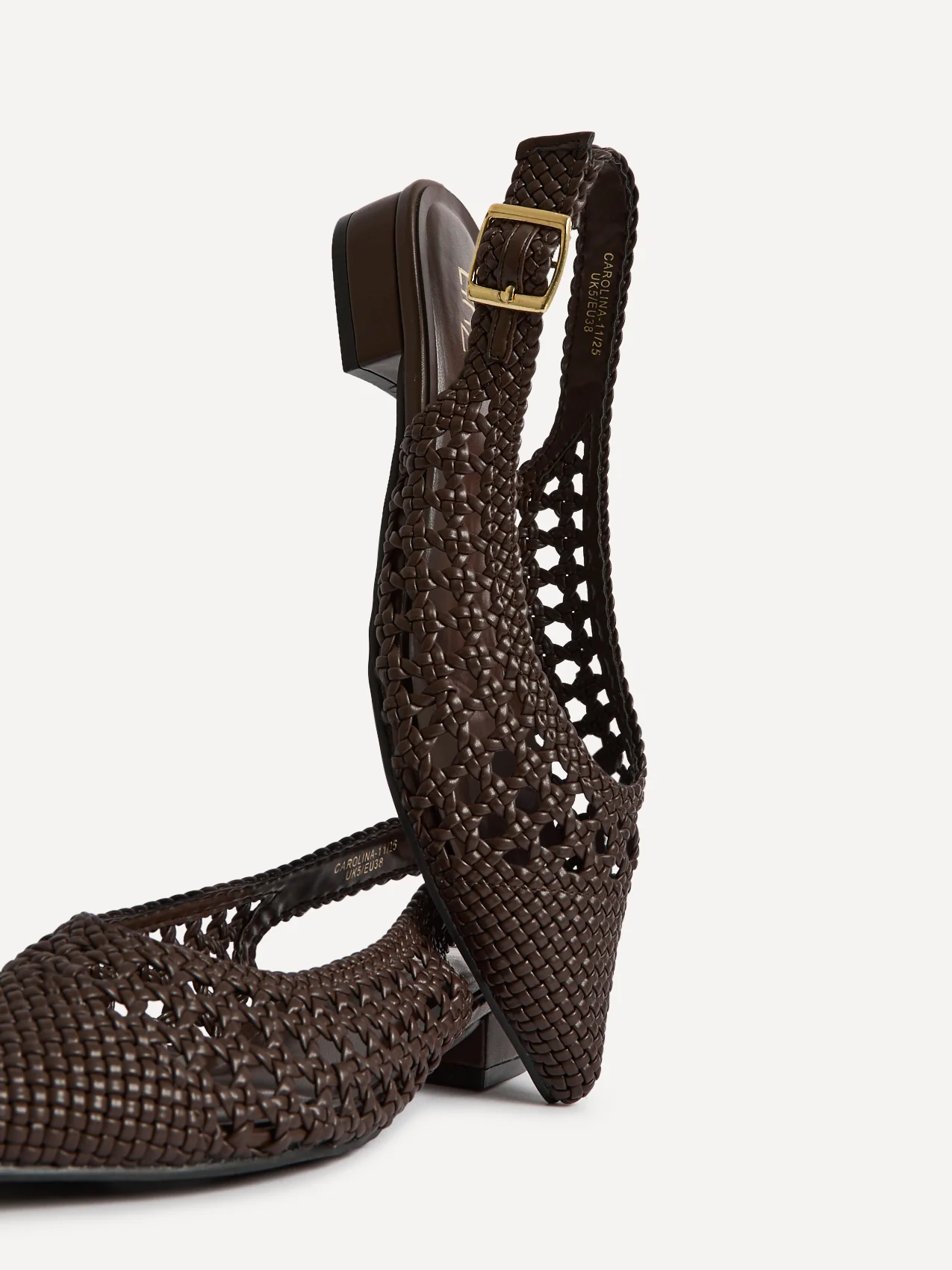 Carolina Brown Faux Leather Ballet Flats - Image 5
