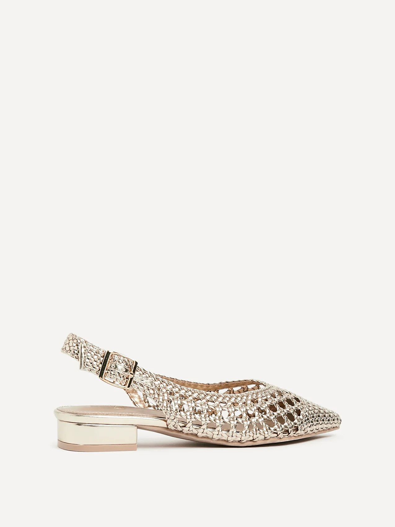 Carolina Gold Faux Leather Ballet Flats - Image 4