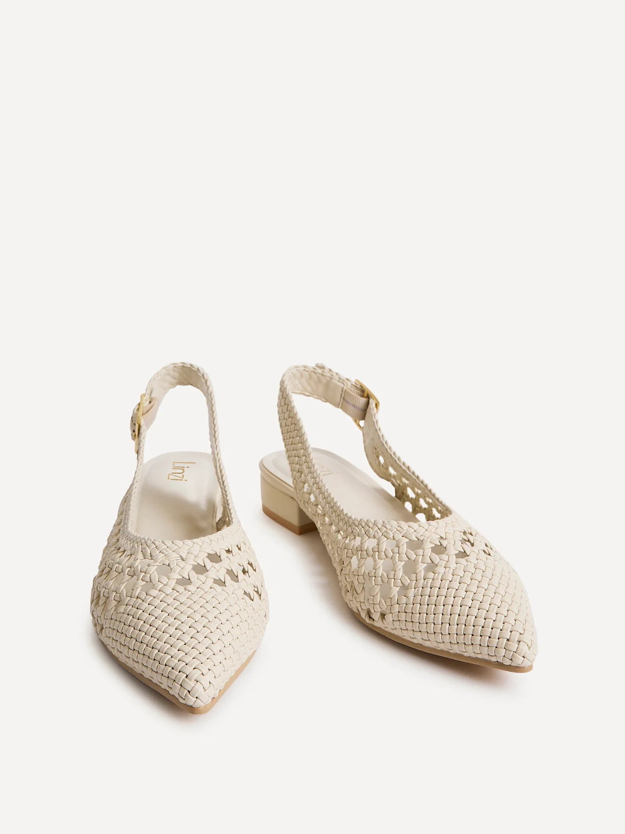 Carolina Ivory Faux Leather Ballet Flats - Image 3