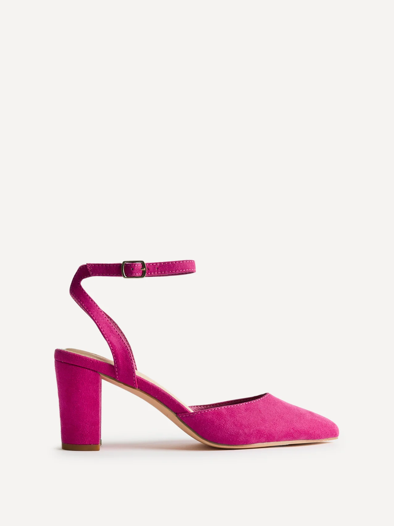 Carrie Fuchsia Faux Suede Court Heels - Image 2