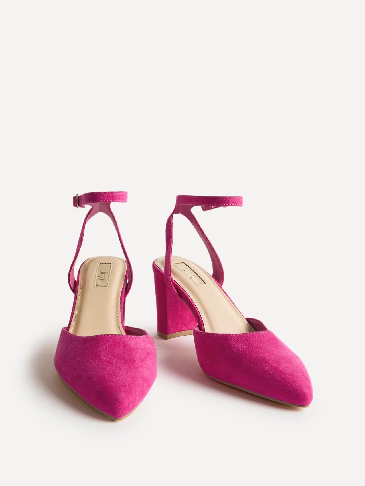 Carrie Fuchsia Faux Suede Court Heels - Image 3