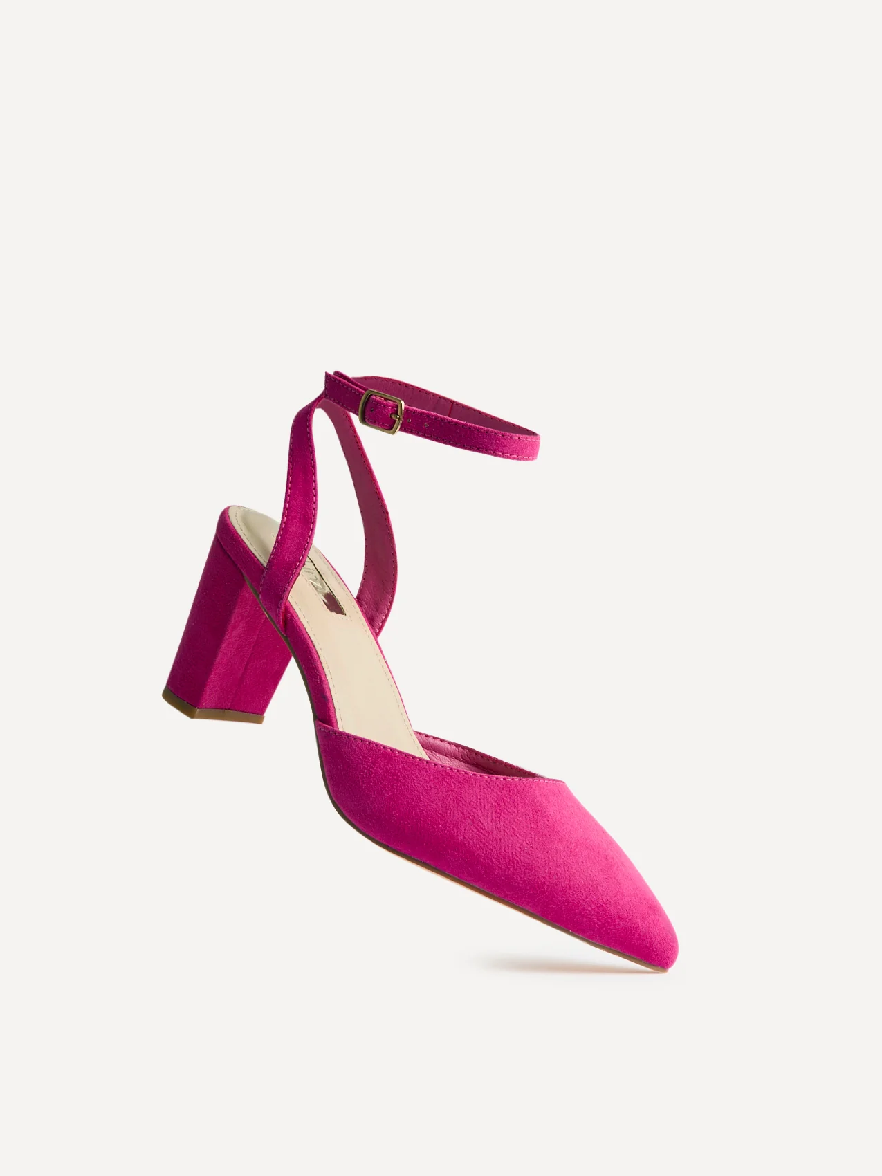Carrie Fuchsia Faux Suede Court Heels - Image 5