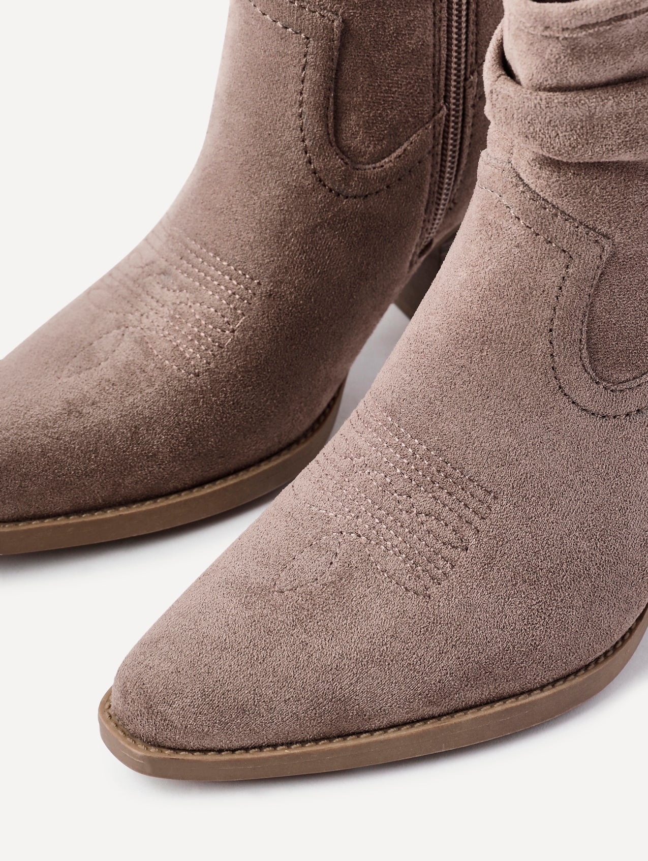 Carter Mocha Cowboy Block Heeled Ankle Boots - Image 4