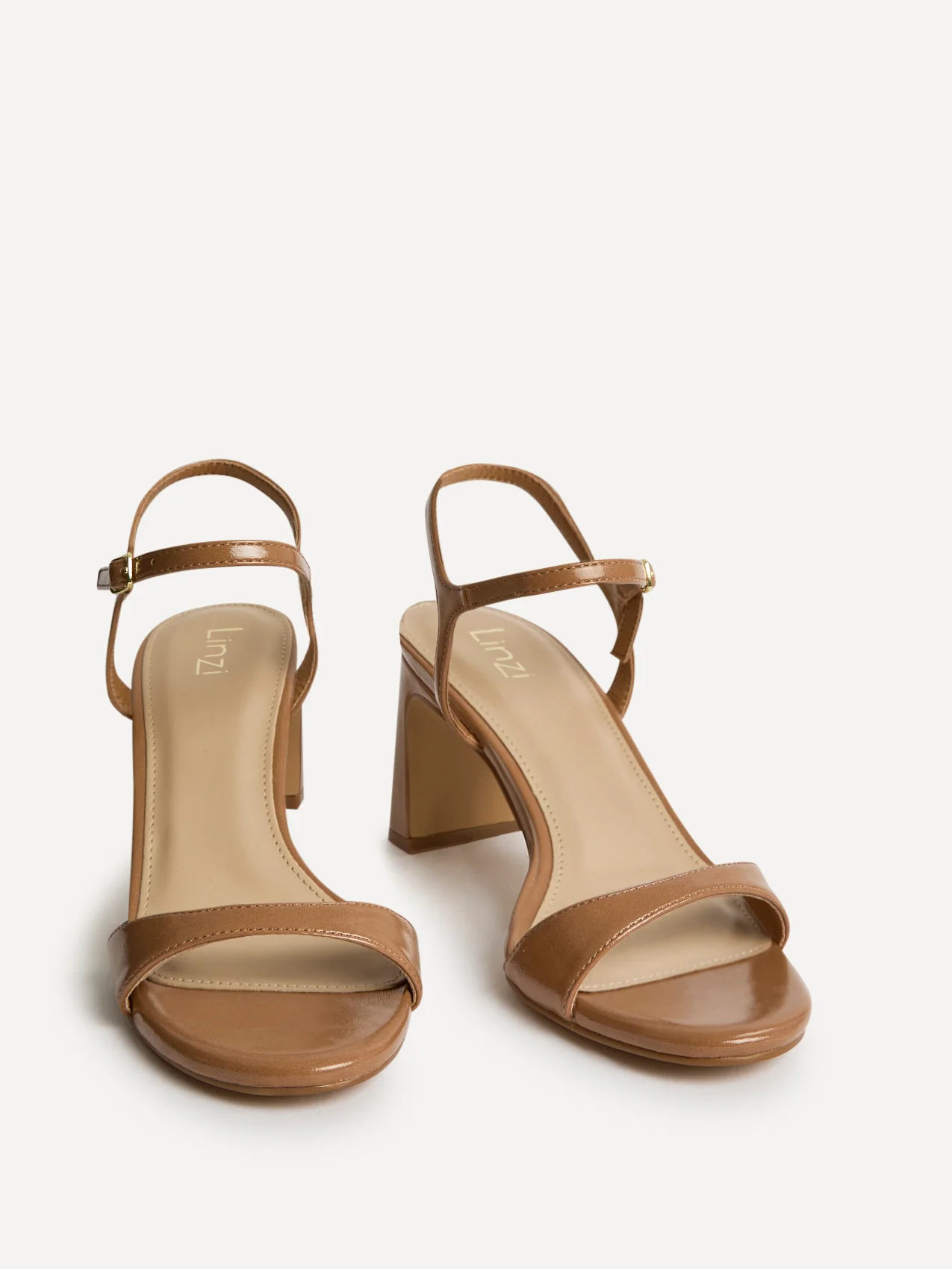 Charisma Camel Faux Leather Heeled Sandals - Image 3