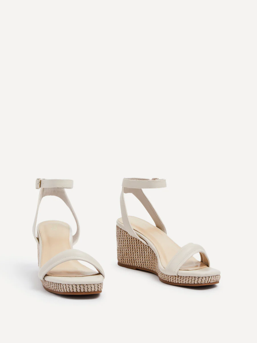 Chelsea Nude Wedged Sandals - Image 2