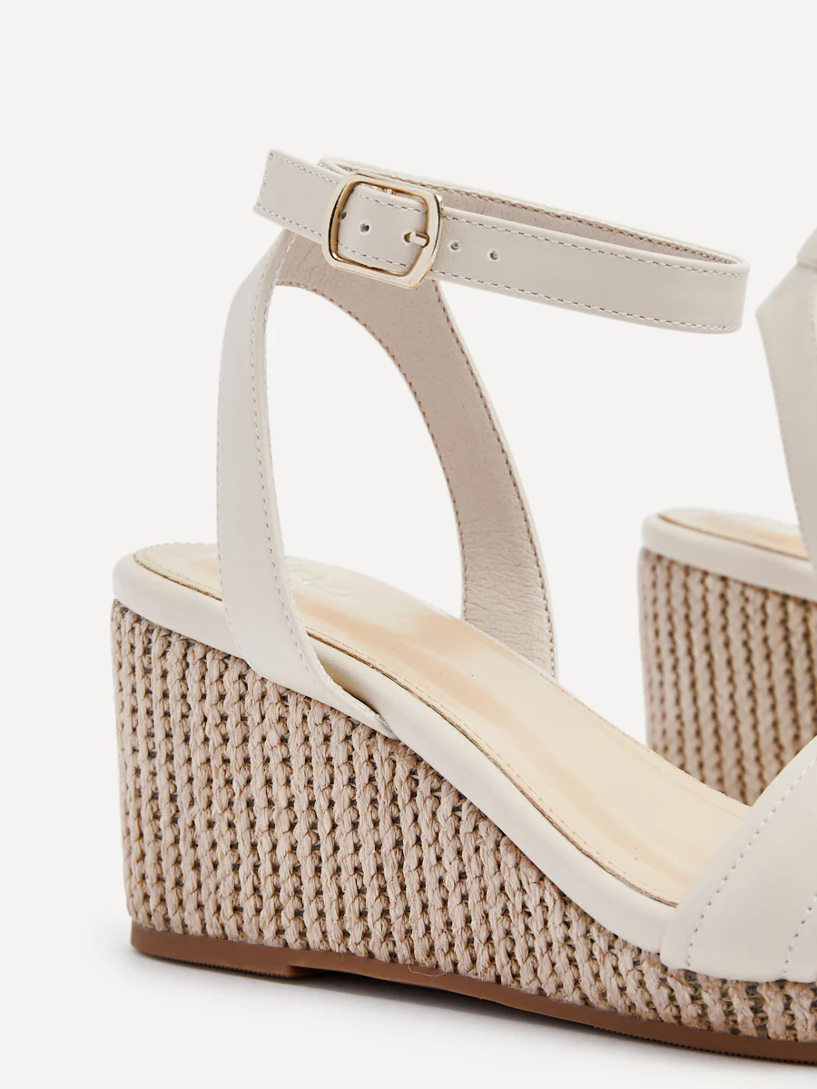 Chelsea Nude Wedged Sandals - Image 3