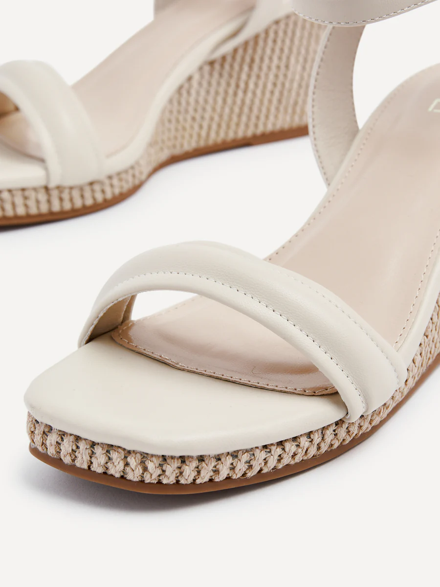 Chelsea Nude Wedged Sandals - Image 4