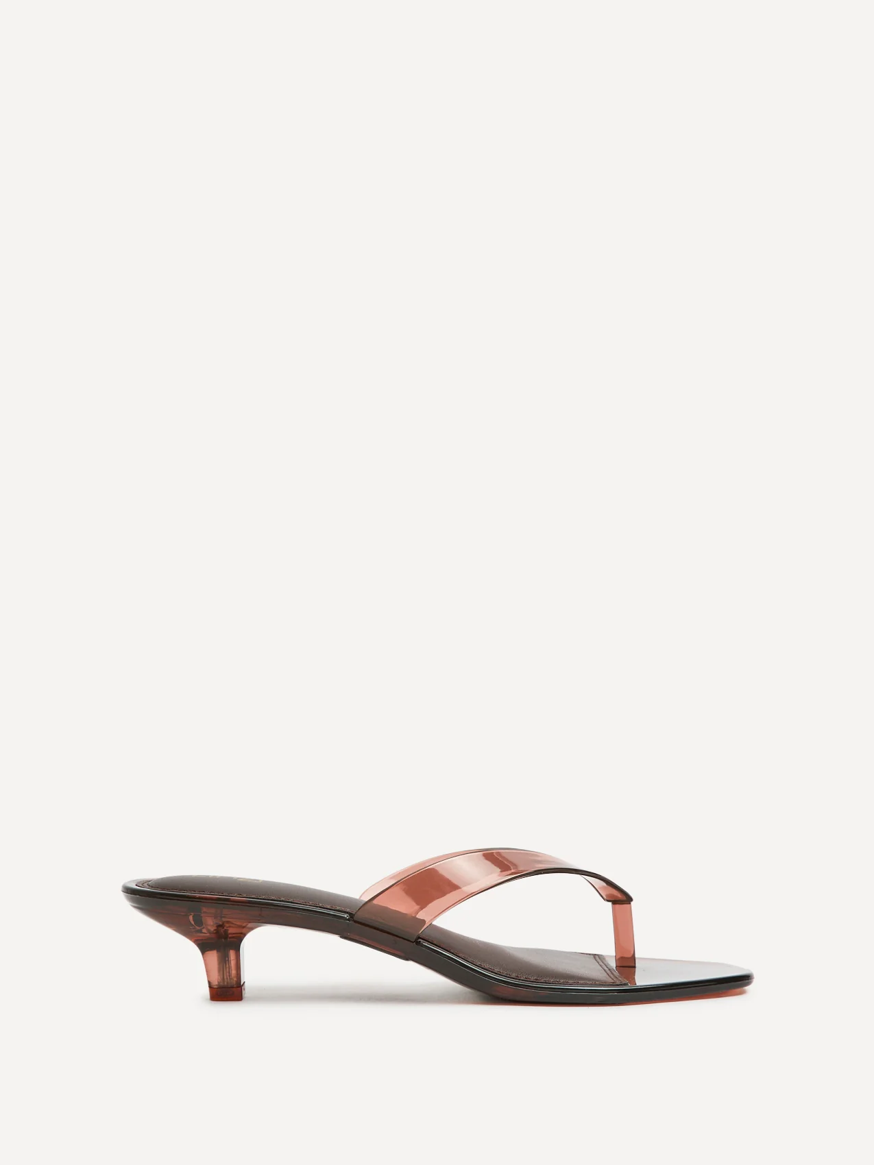 Cher Brown Jelly Heeled Sandals - Image 2