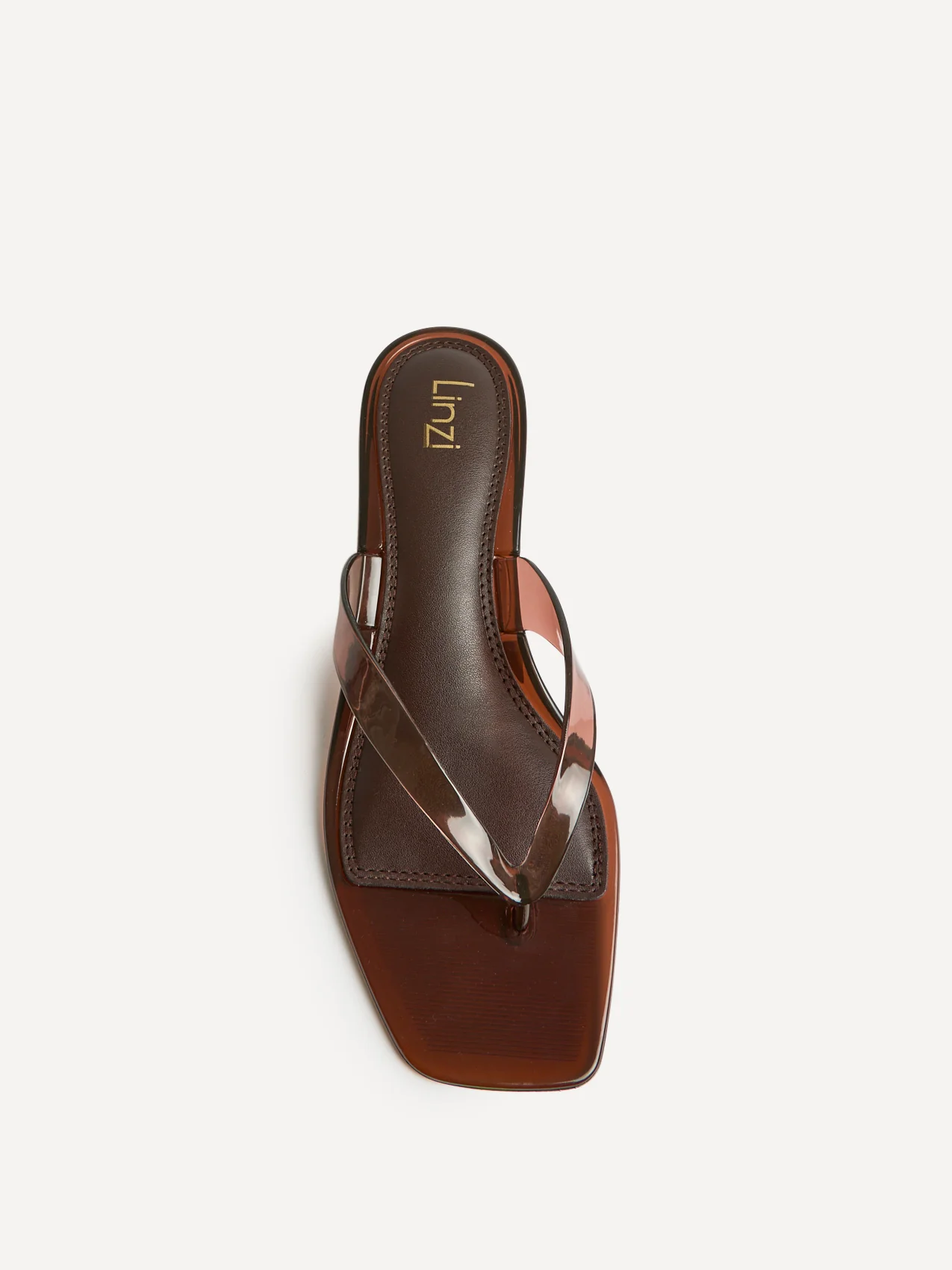 Cher Brown Jelly Heeled Sandals - Image 4