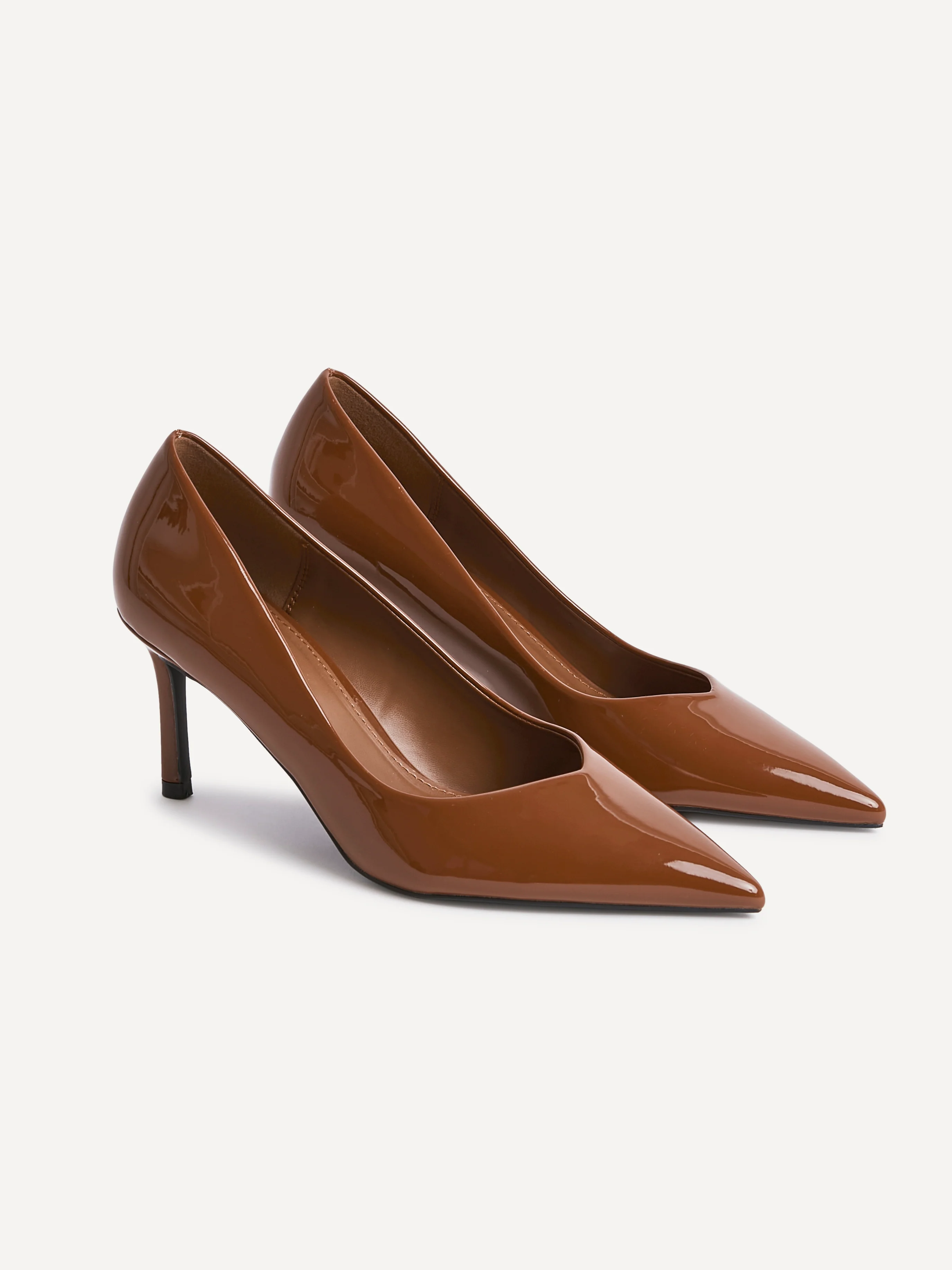 Classic Cognac Patent Court Heels - Image 5