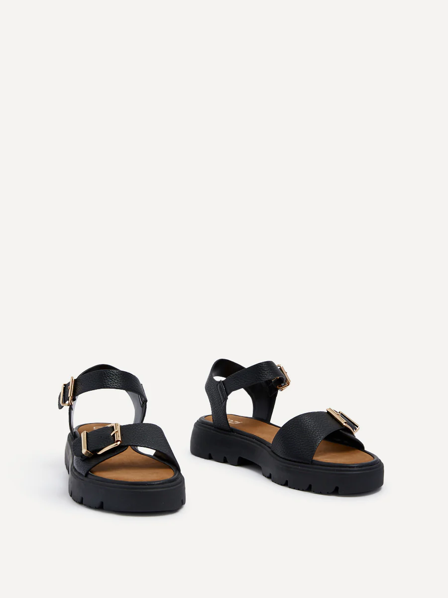 Comet Black Chunky Sandals - Image 3
