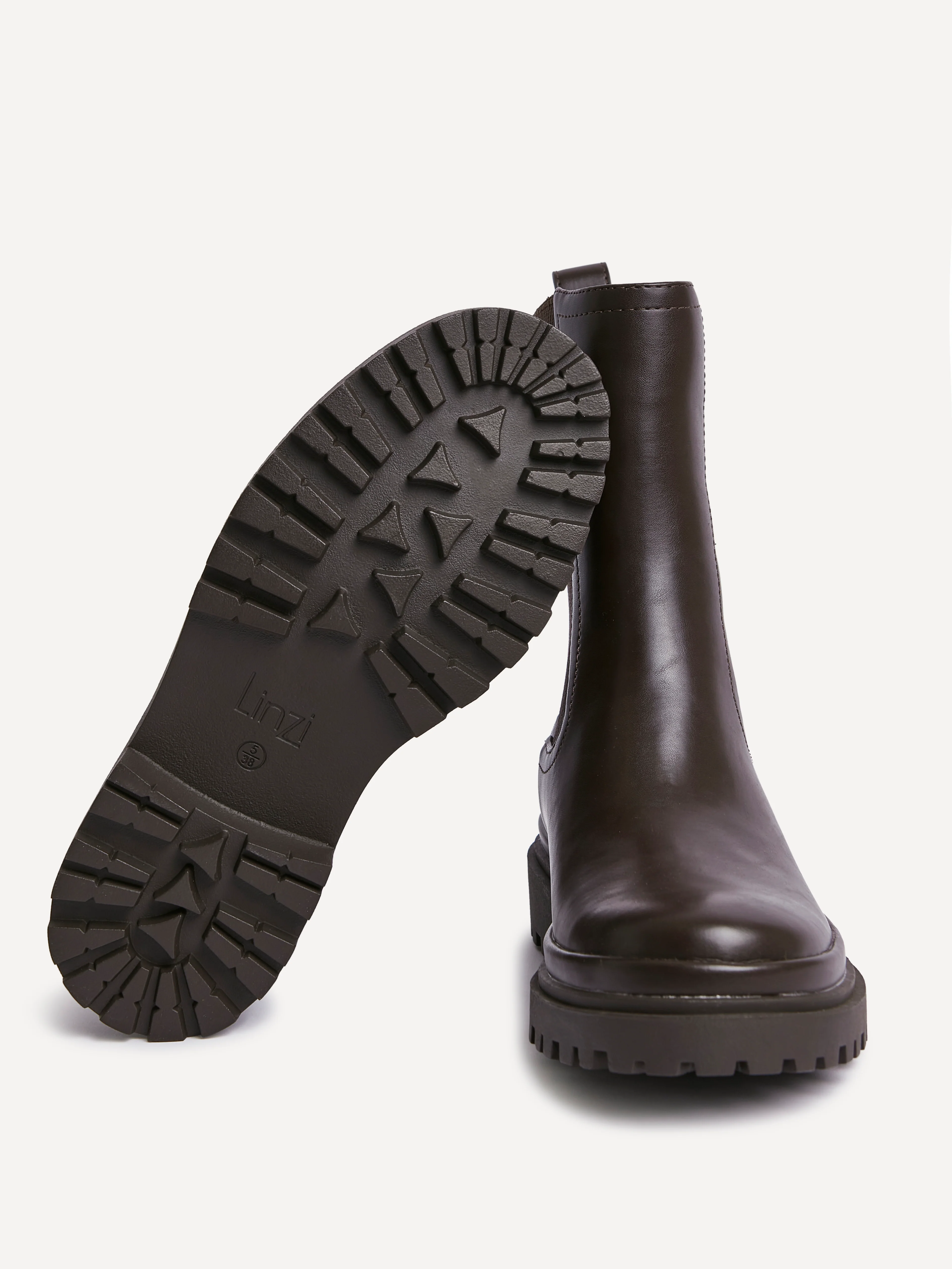 Command Brown Chunky Chelsea Boots - Image 5