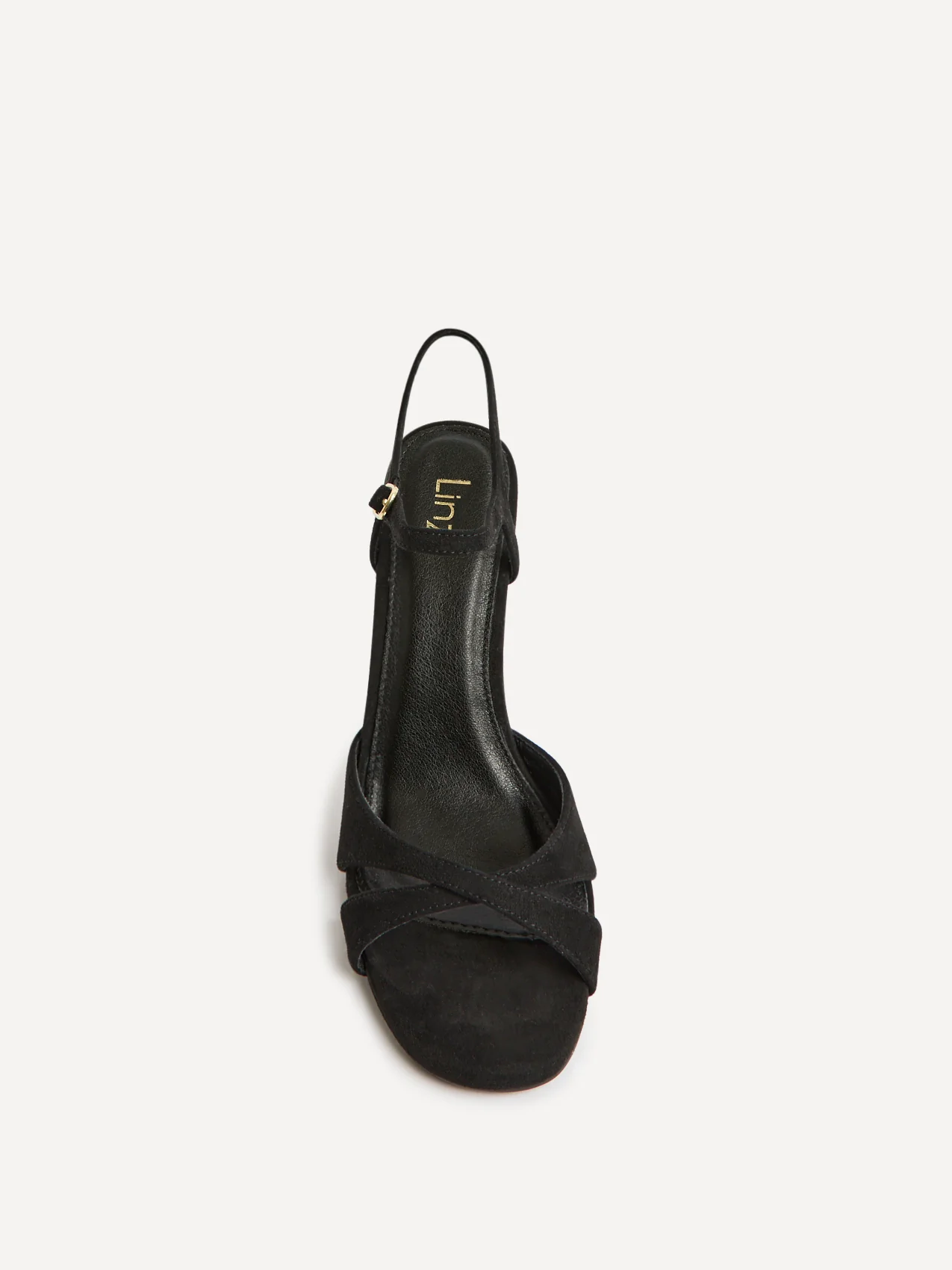 Compelled Black Faux Suede Stiletto Heeled Sandals - Image 4