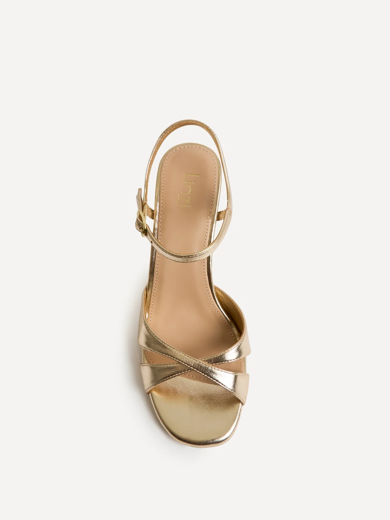 Compelled Gold Stiletto Heeled Sandals - Image 4