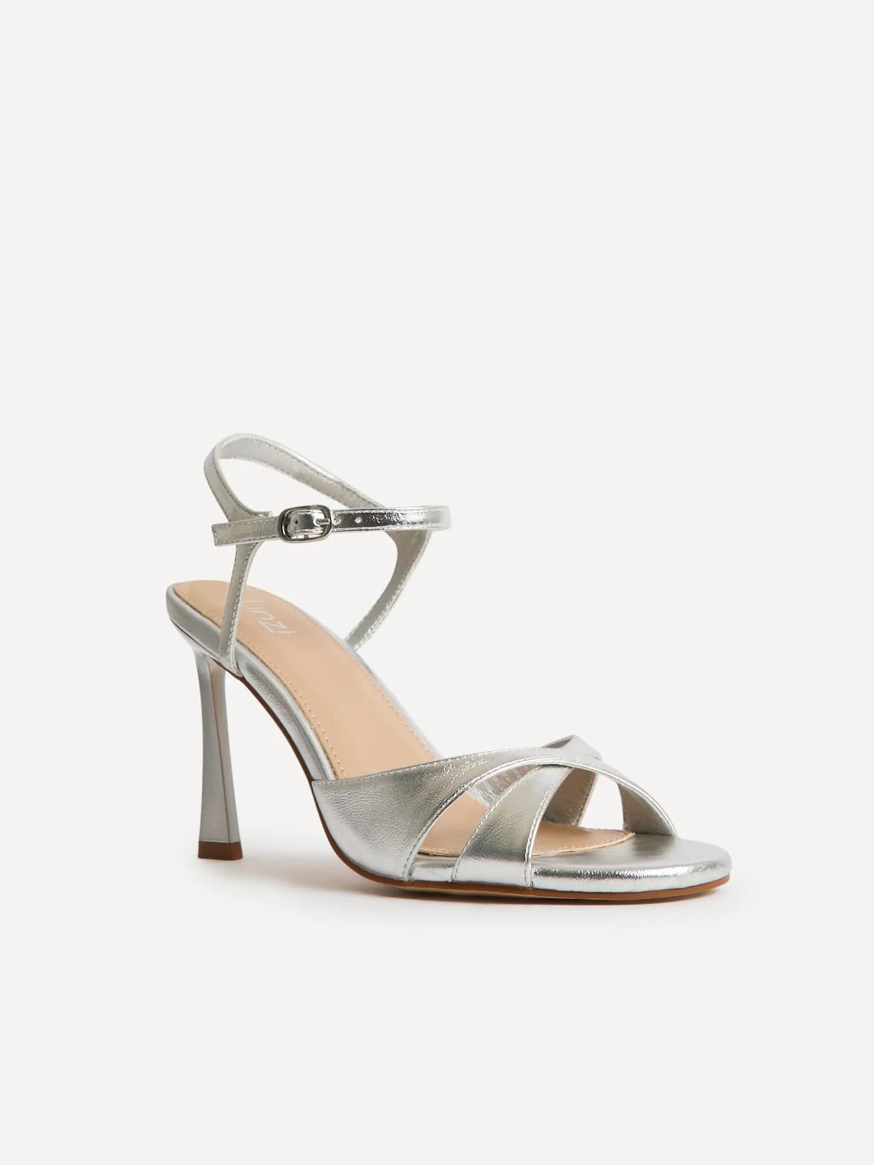 Compelled Silver Stiletto Heeled Sandals - Image 5