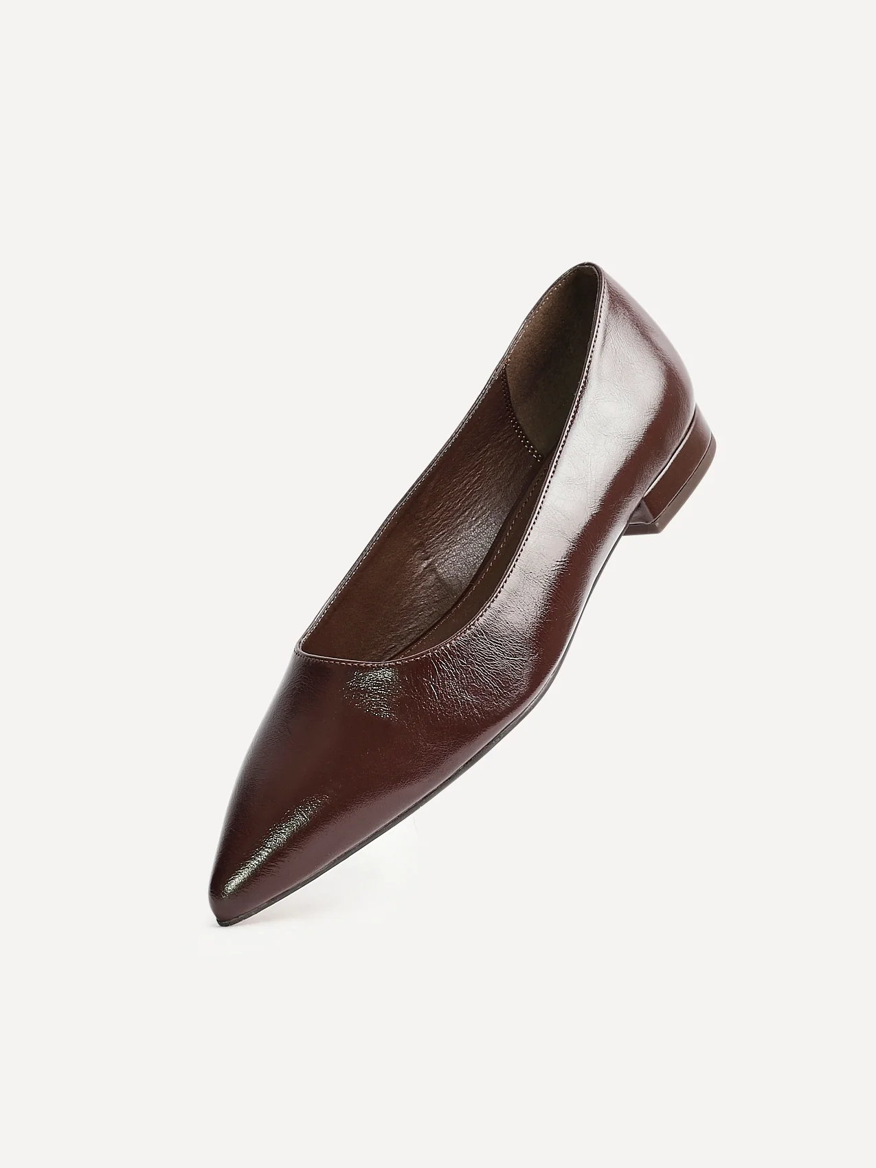 Compete Wide Fit Brown Faux Leather Pumps - Image 5