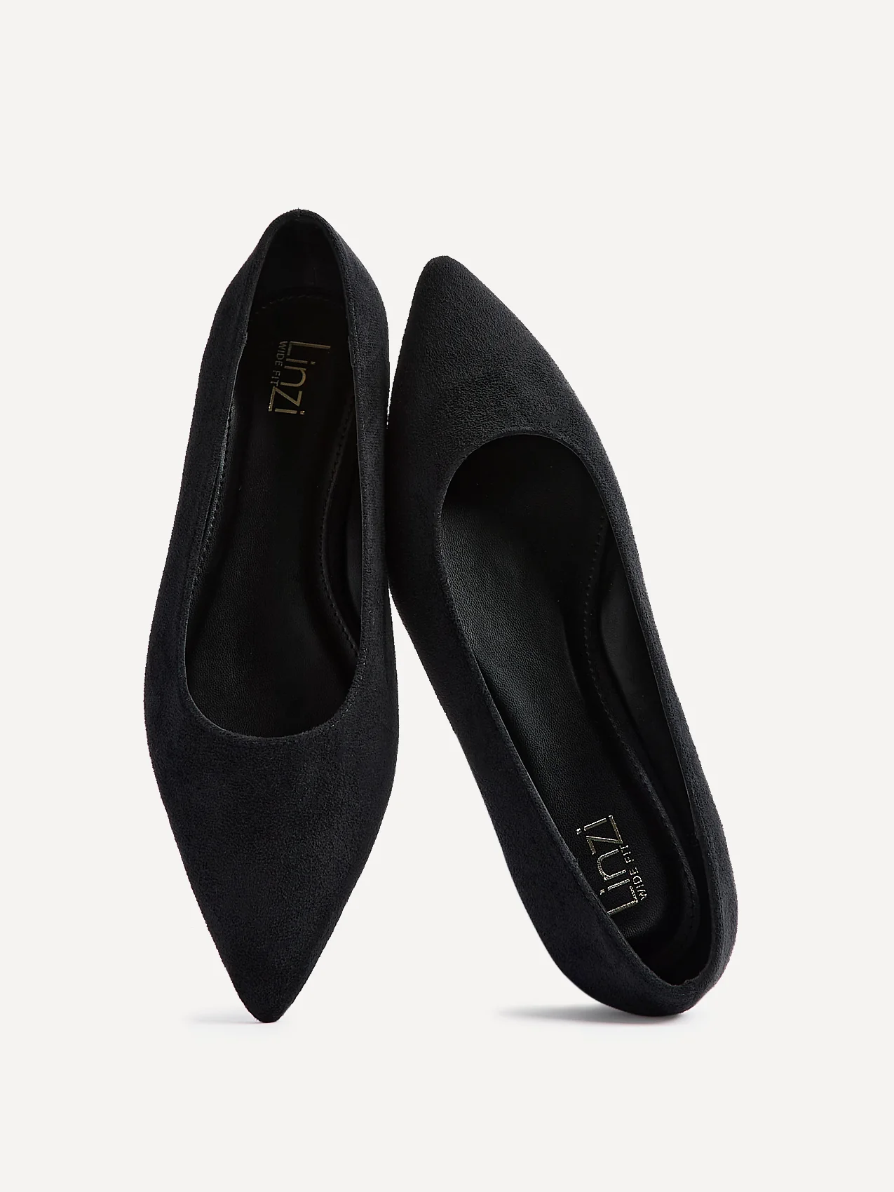 Compete Wide Fit Black Faux Suede Pumps - Image 5