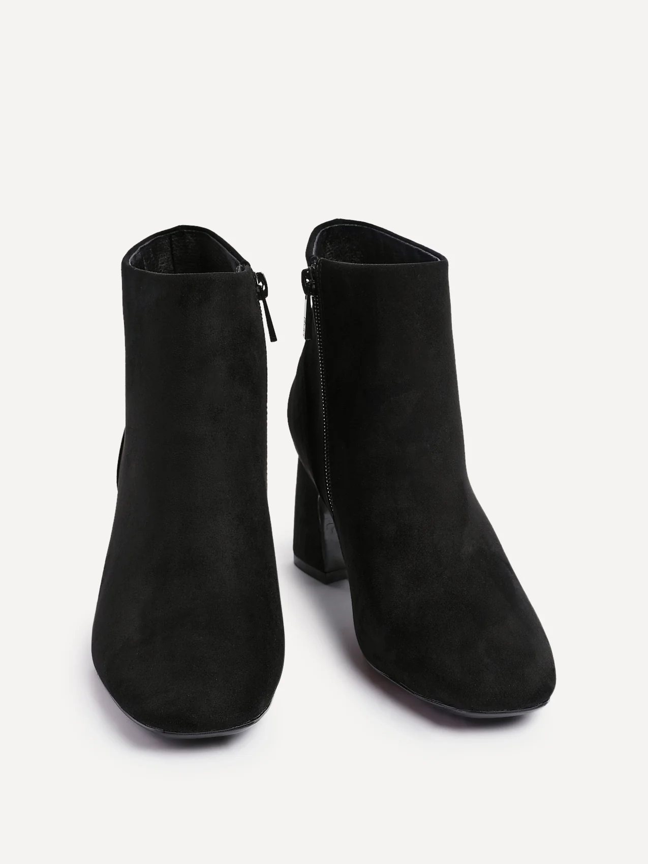 Cove Black Faux Suede Ankle Boots - Image 3