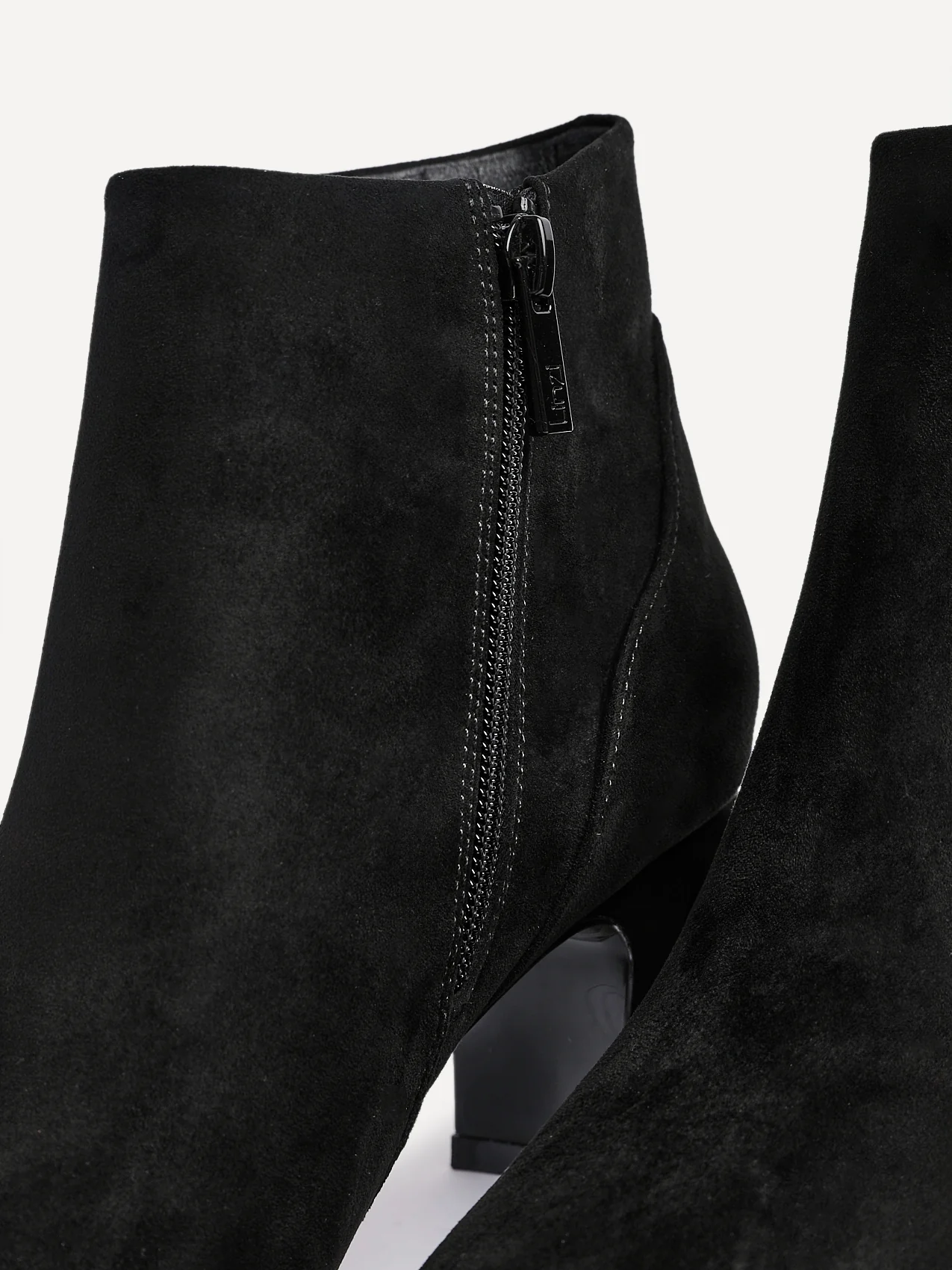 Cove Black Faux Suede Ankle Boots - Image 4