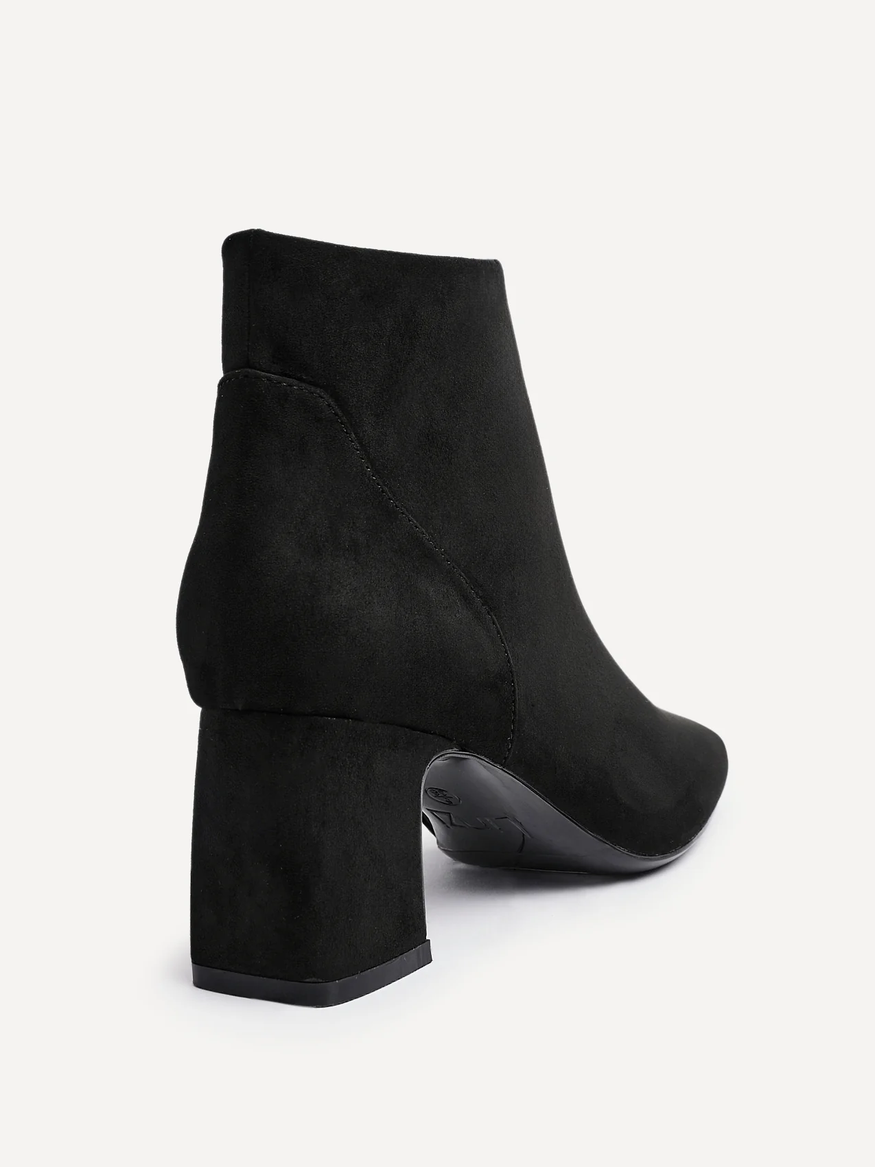 Cove Black Faux Suede Ankle Boots - Image 5