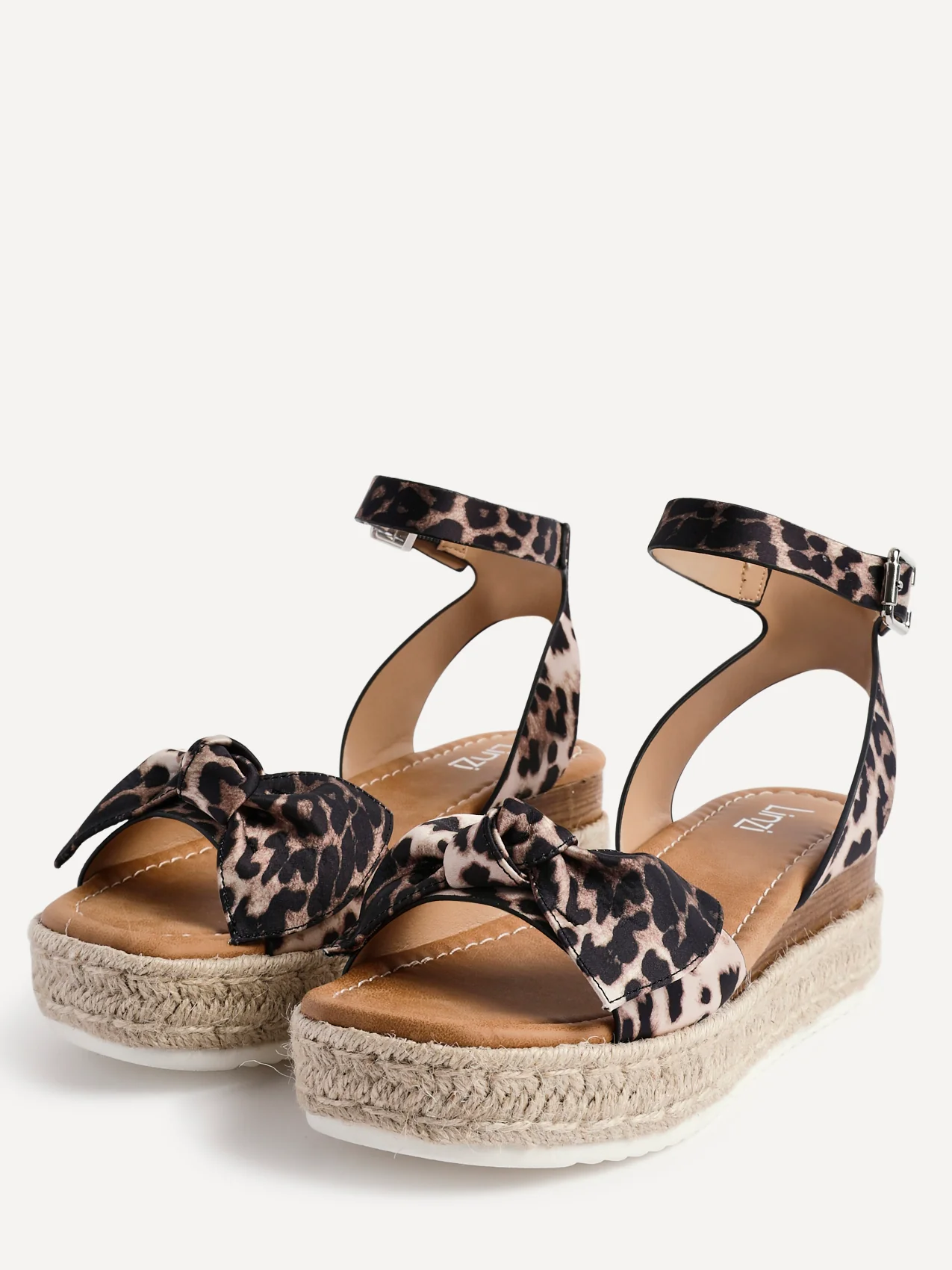 Cupid Leopard Print Flatform Espadrille Sandals - Image 5