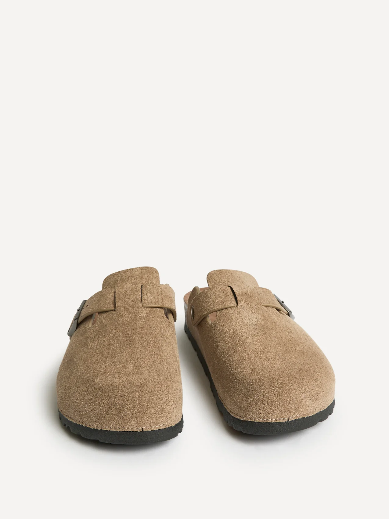 Cyrus Taupe Soft Footbed Clogs - Image 3