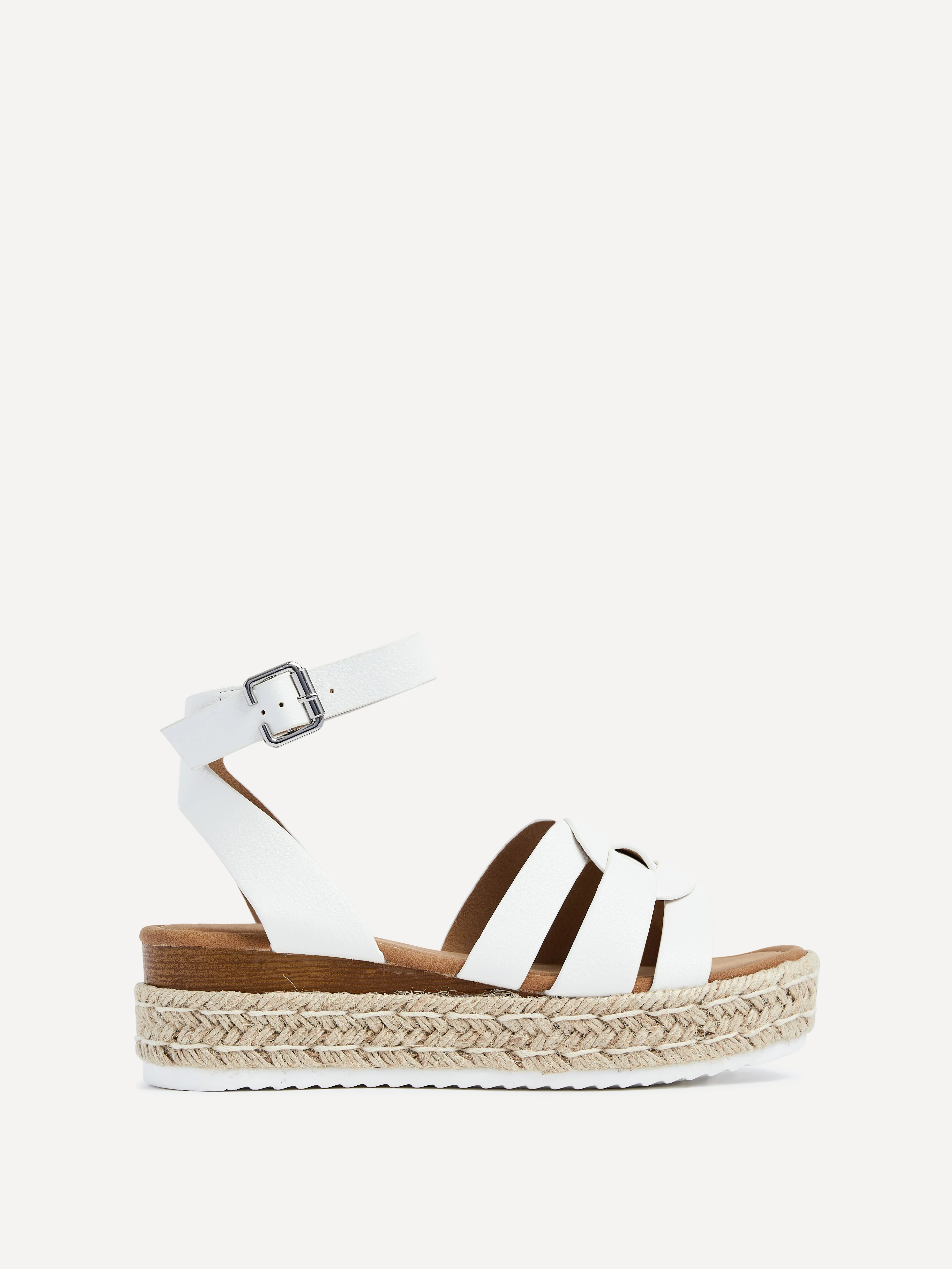 Dakota White Espadrille Sandals - Image 2