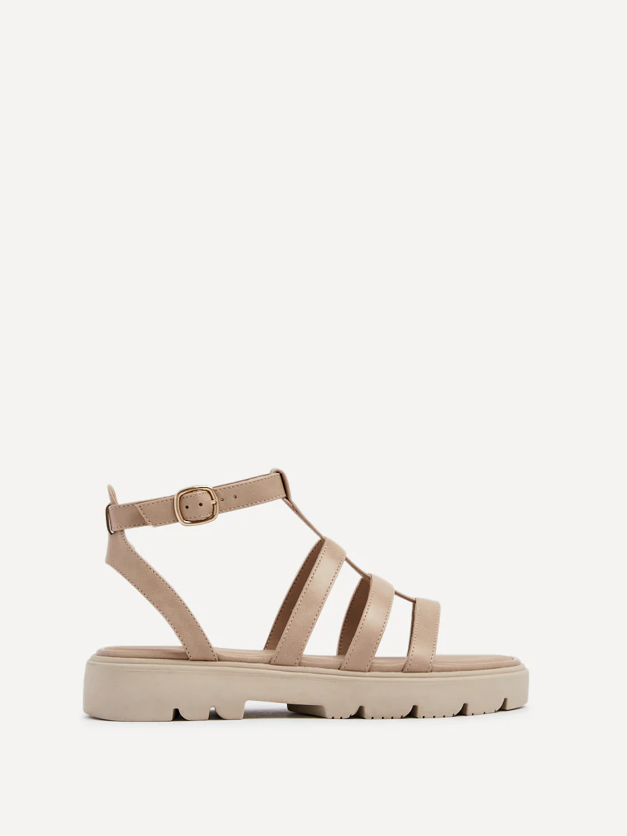 Dallas Nude Gladiator Flatform Sandals - Image 2